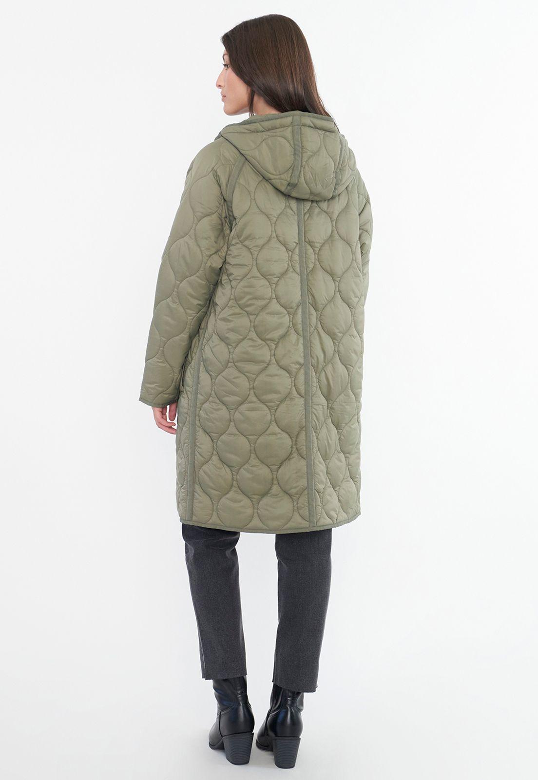 Parka Mujer Larga Quilt Verde Oliva Corona-2