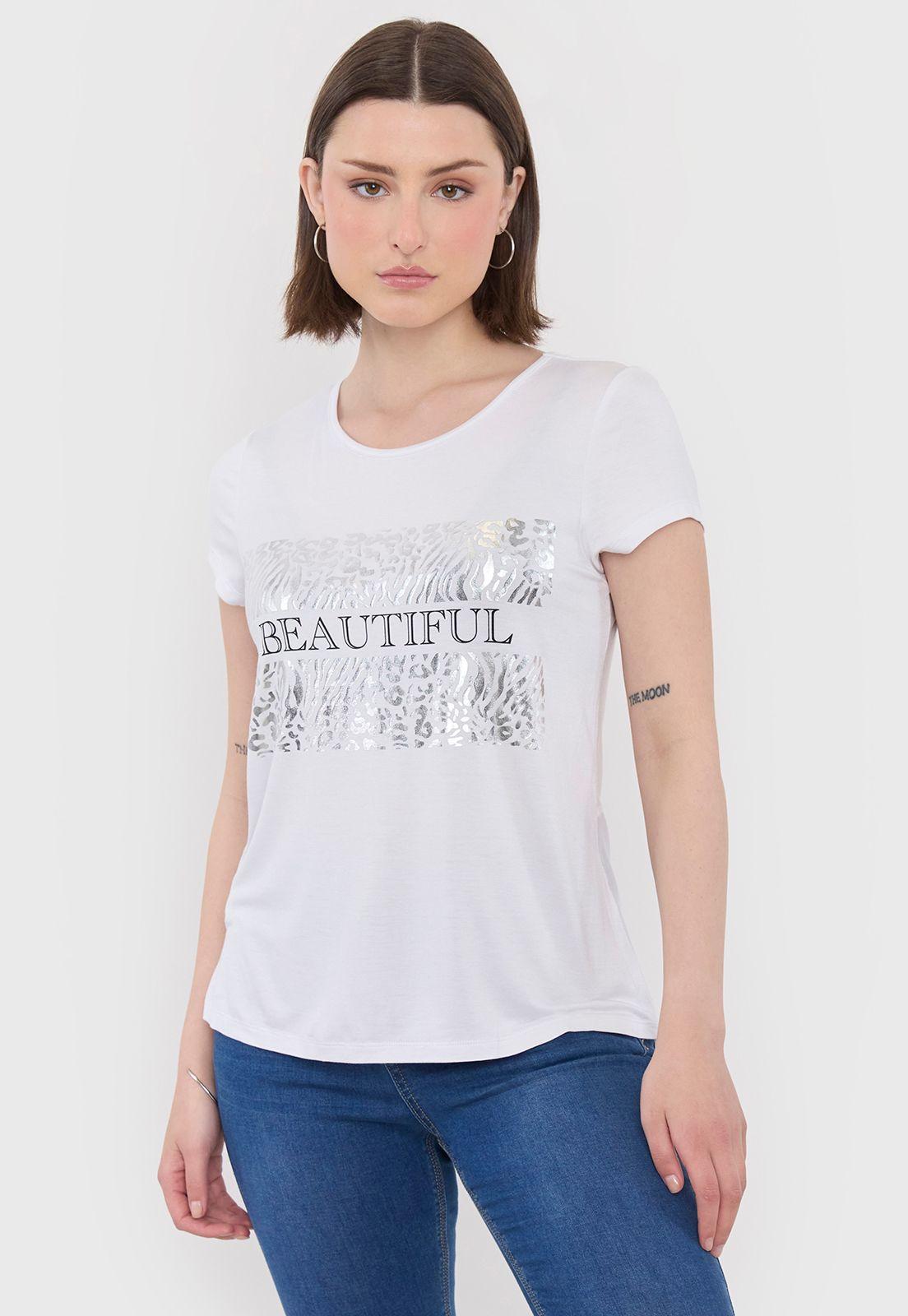 Polera Mujer Viscosa Blanco Beautiful Corona-0