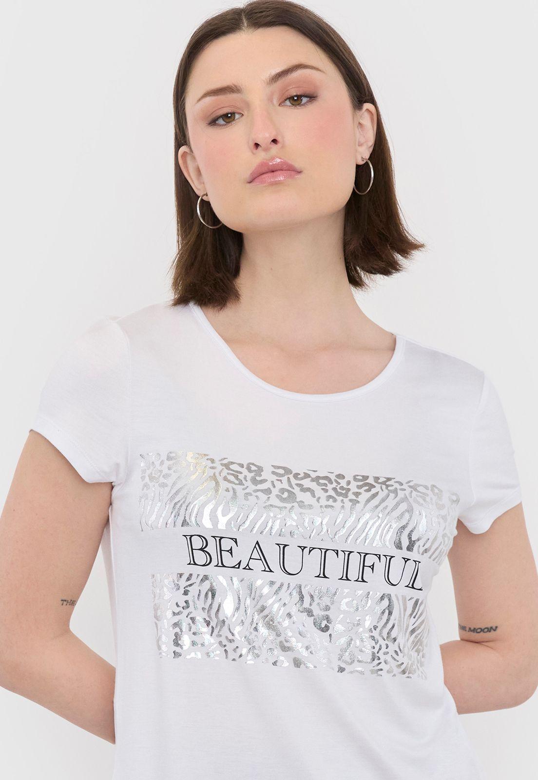 Polera Mujer Viscosa Blanco Beautiful Corona-2