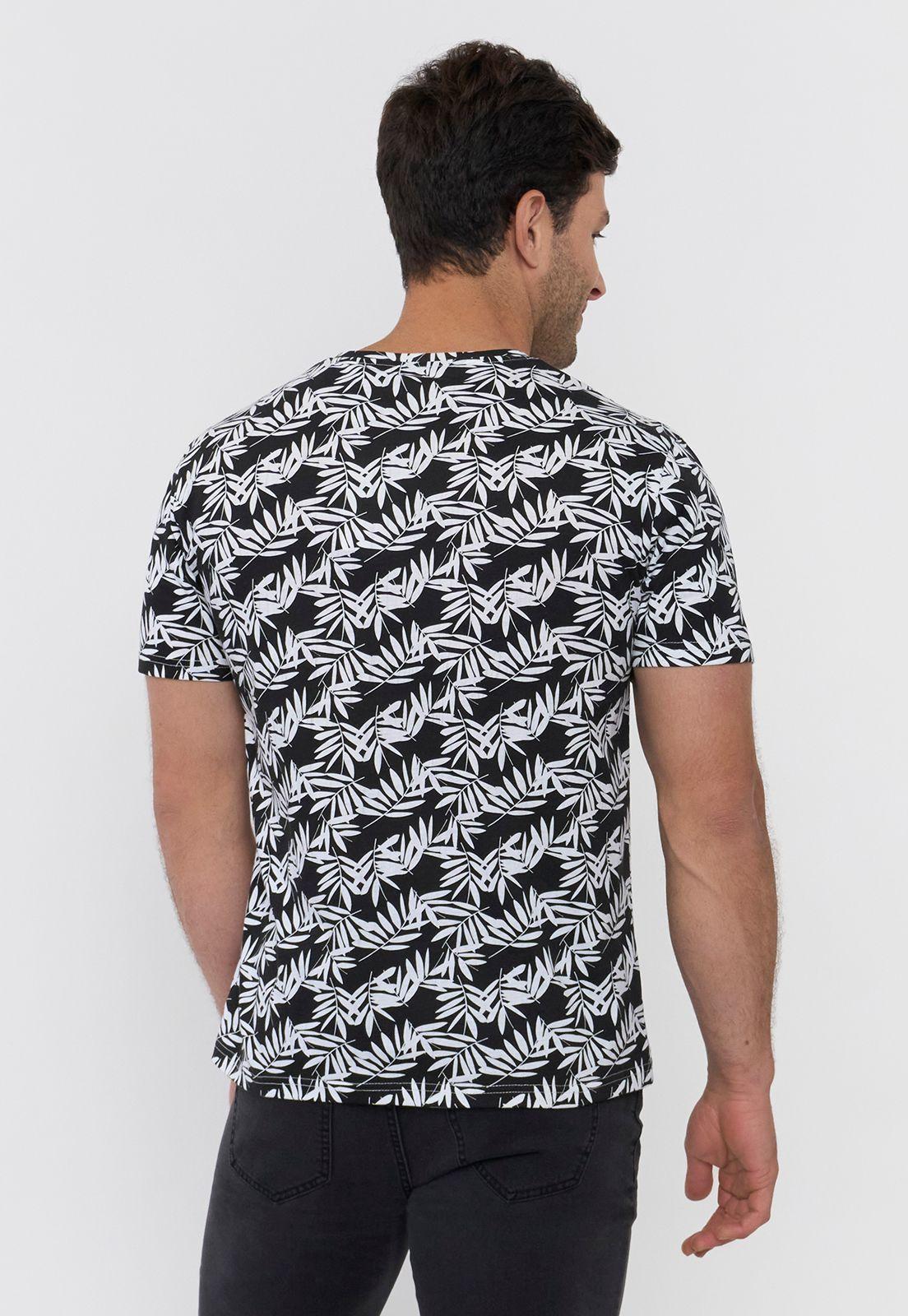Polera Hombre Full Print I Color Negro Corona-1