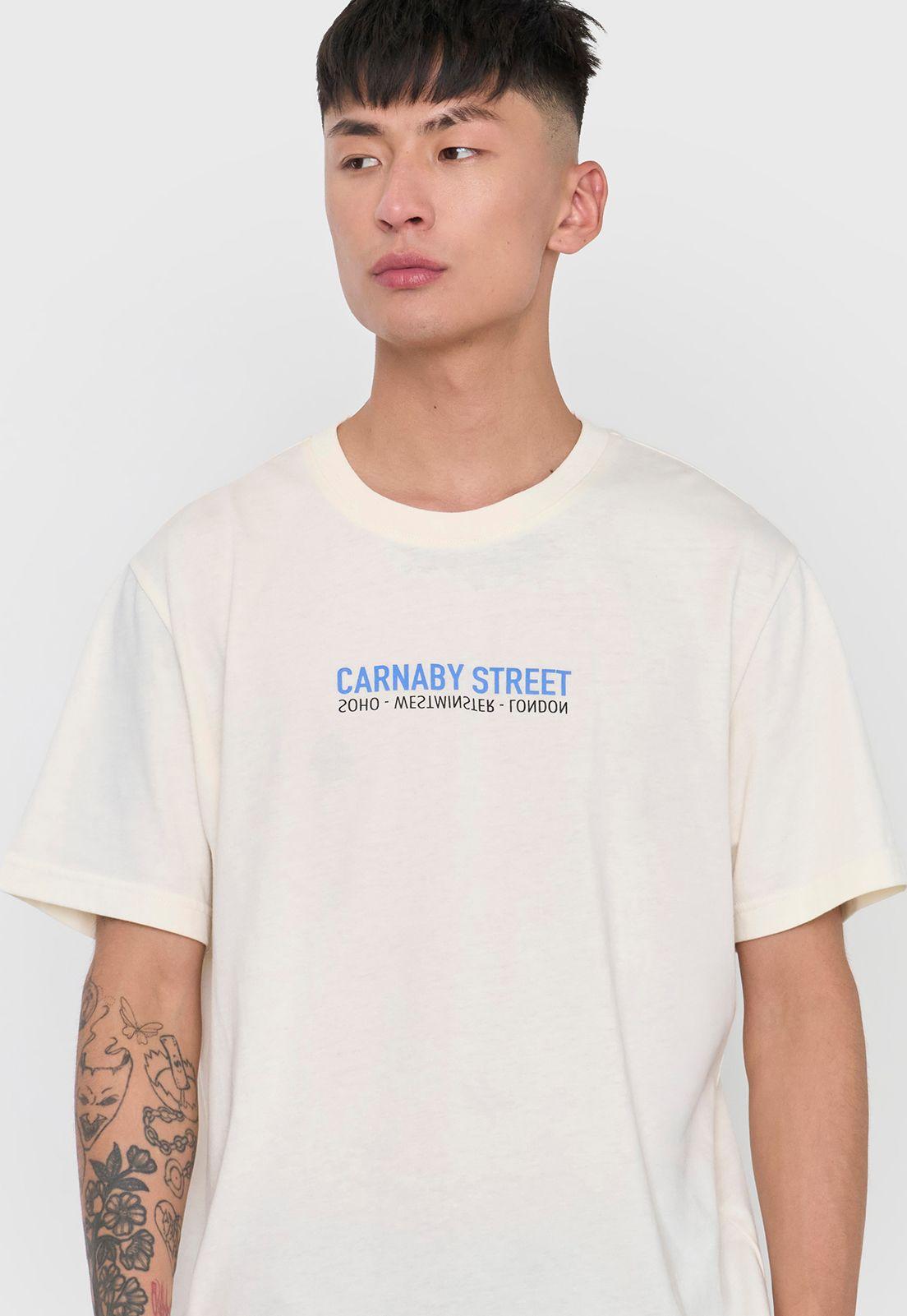 Polera Hombre Fun Photoprint Color Ecru Corona-2