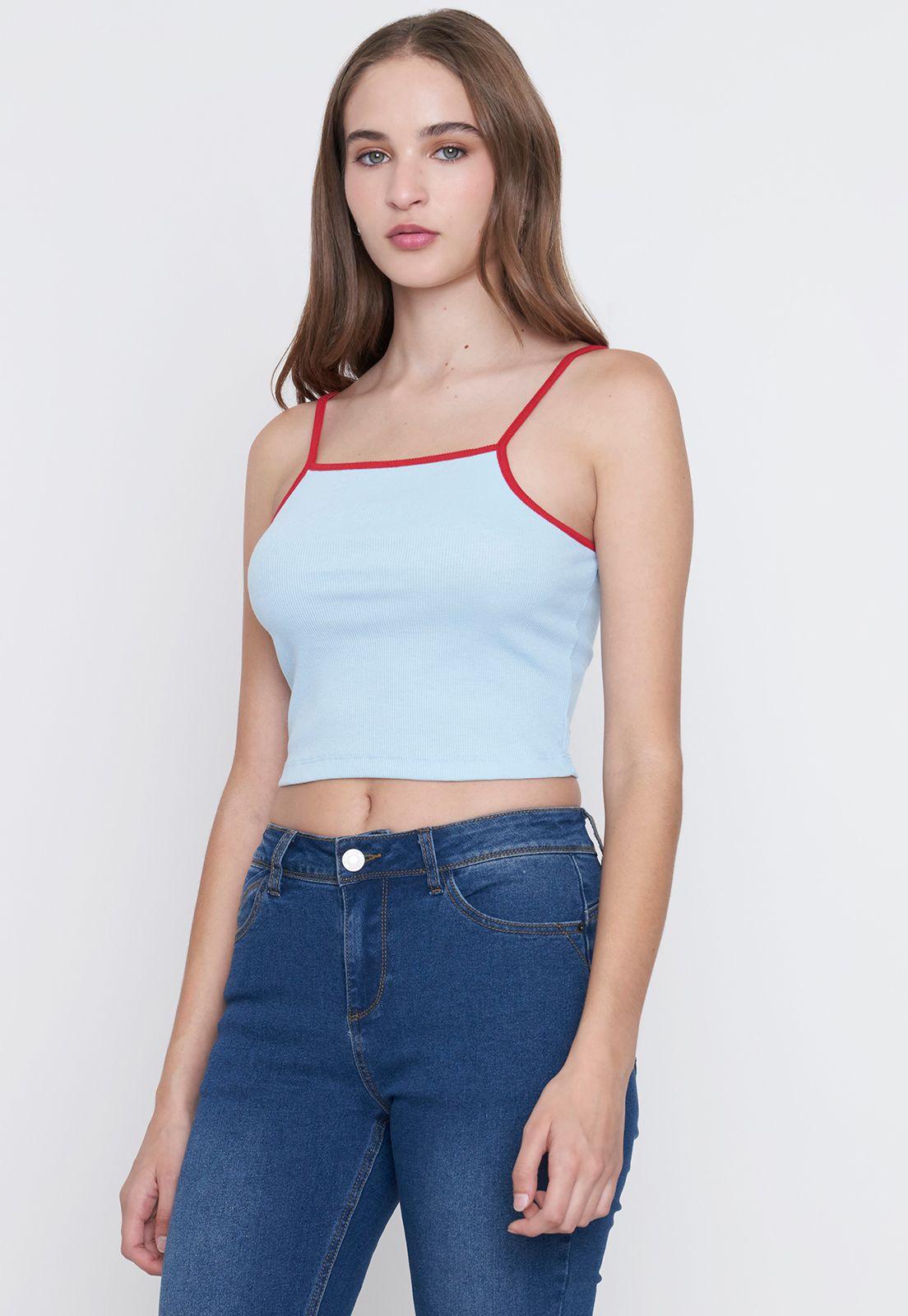 Peto Mujer Halter Celeste Corona-0