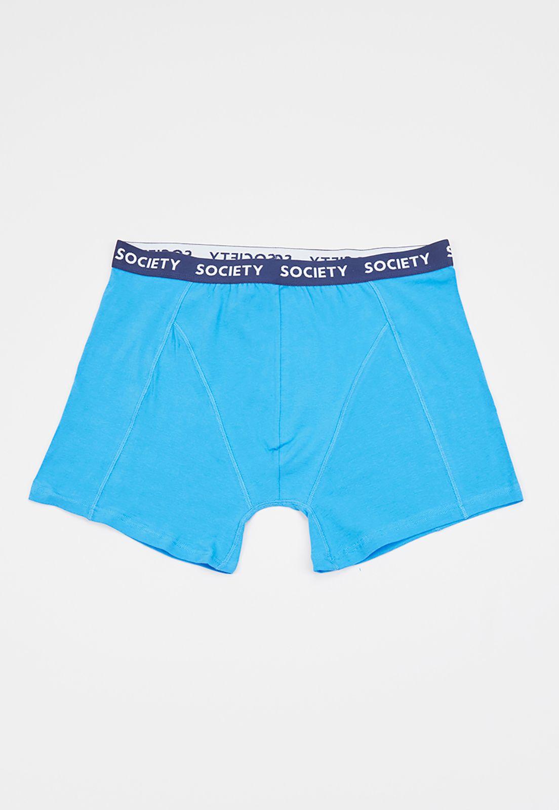Bóxer Hombre Bipack Azul Líneas Corona-3