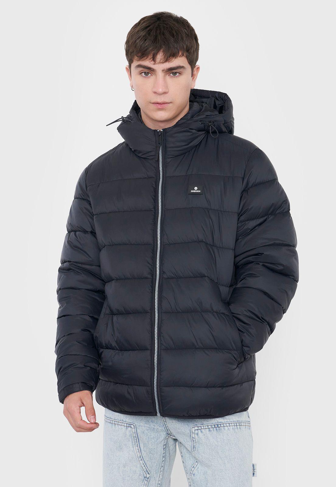Parka Hombre Lisa Cierre Color Negro Corona-0