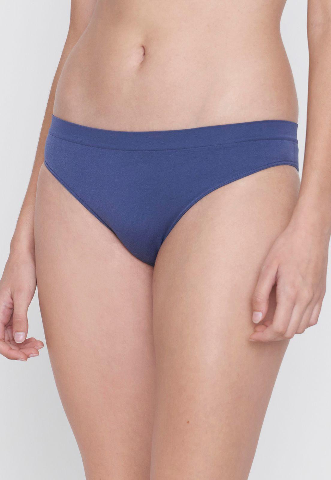 Calzón Mujer Bikini Seamless Azul Corona-3