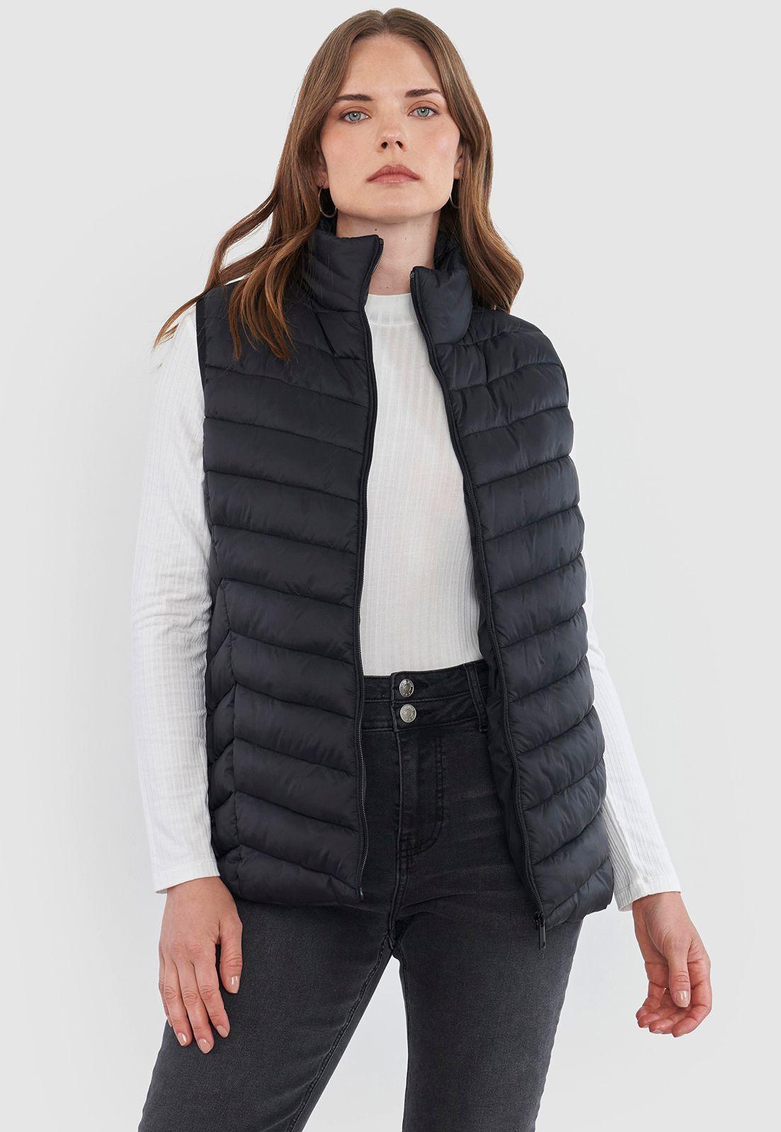 Parka Mujer Sin Mangas Color Negro Corona-0
