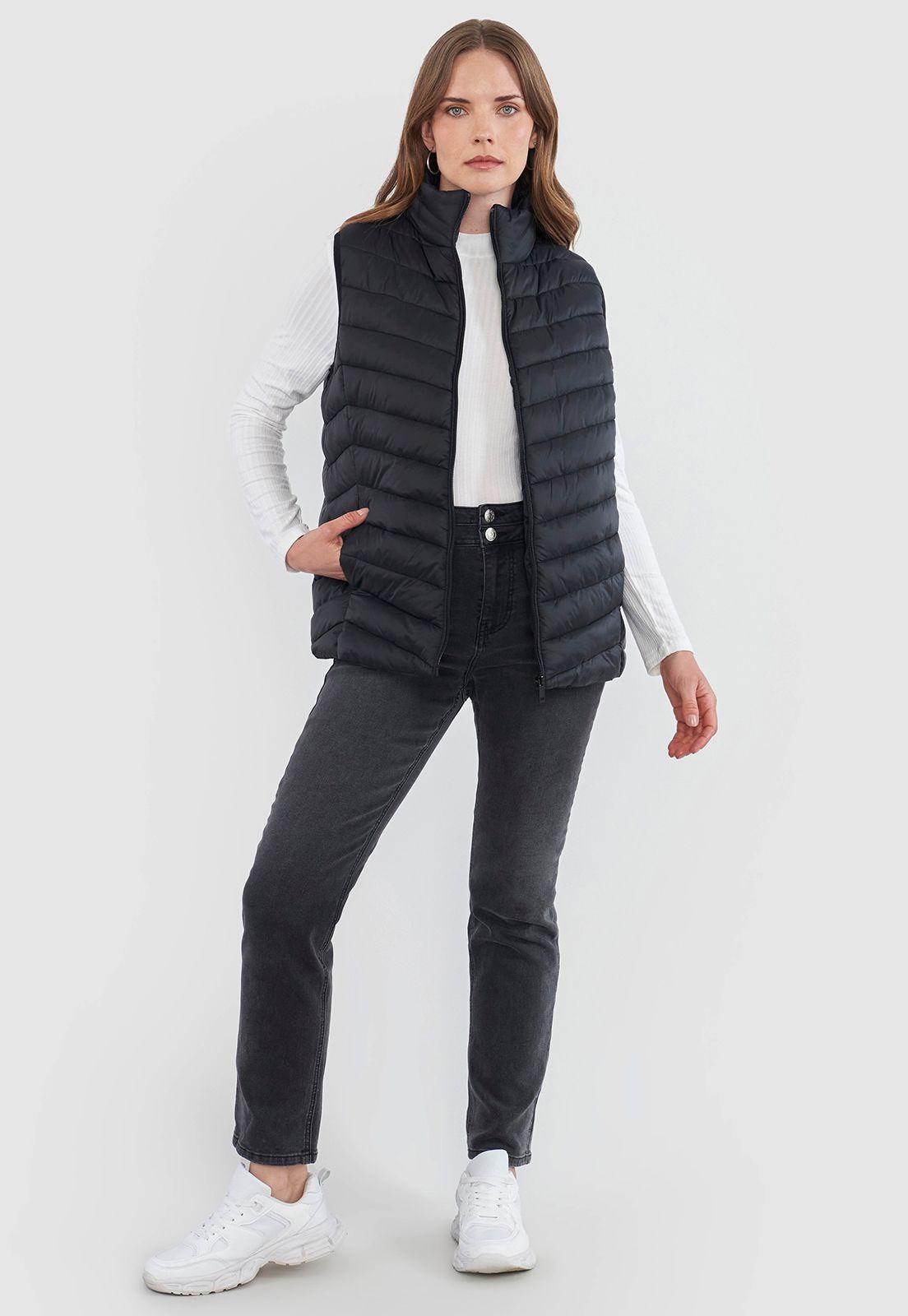 Parka Mujer Sin Mangas Color Negro Corona-3