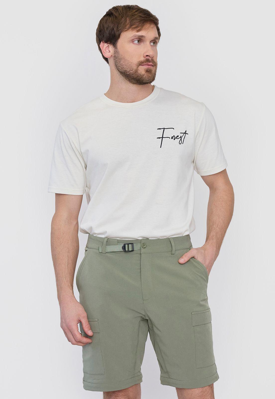 Pantalón Outdoor Hombre Verde Desmontable Corona-3