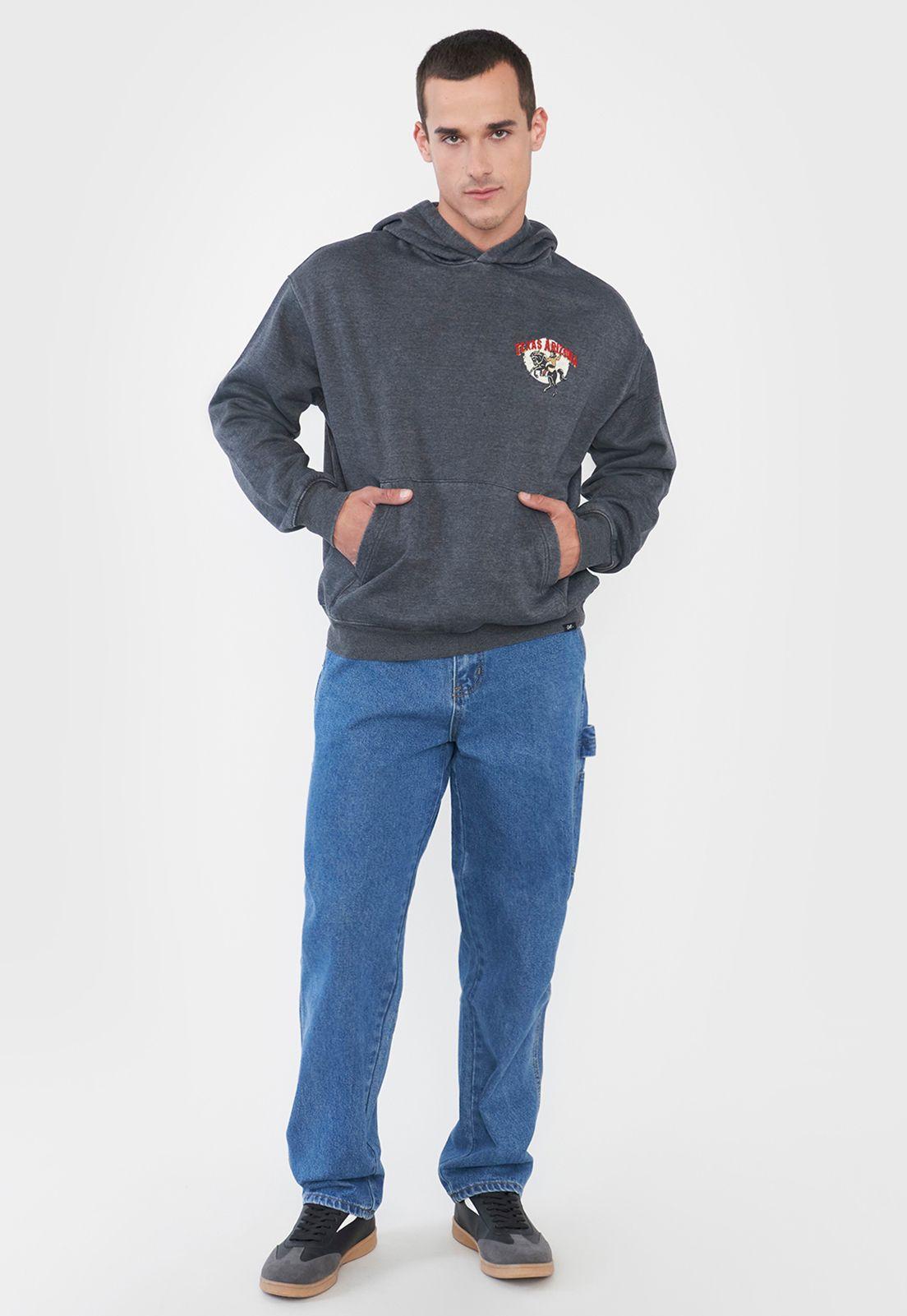 Polerón Hombre Bordado Vintage Negro Corona-3