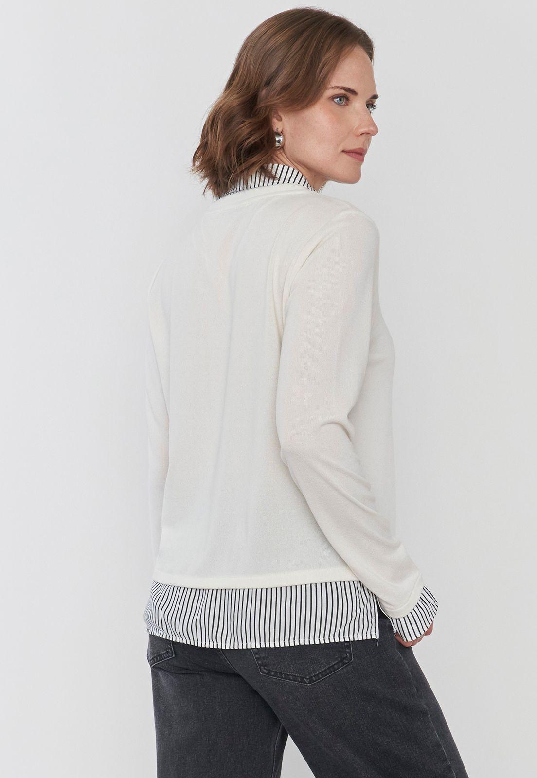 Sweater Mujer Camant Blusa Ecru Corona-1