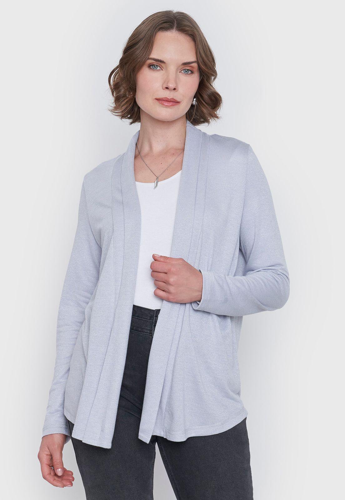 Tapado Mujer Básico Lurex Gris Corona-0