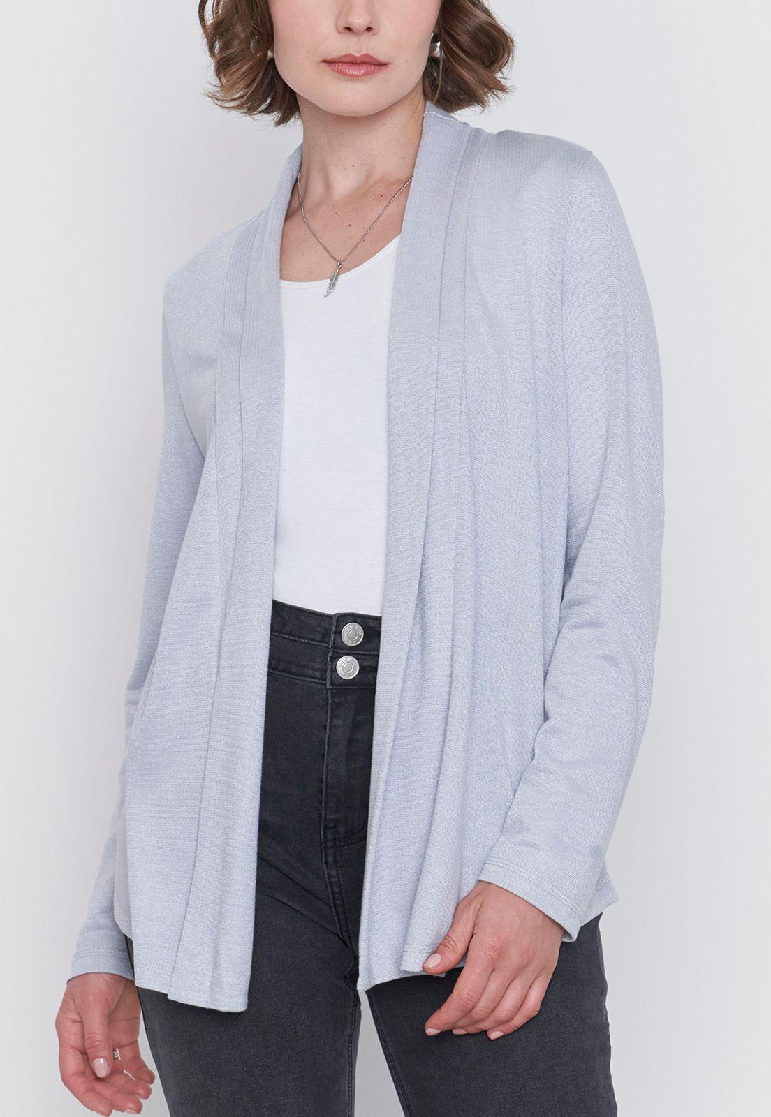 Tapado Mujer Básico Lurex Gris Corona-2