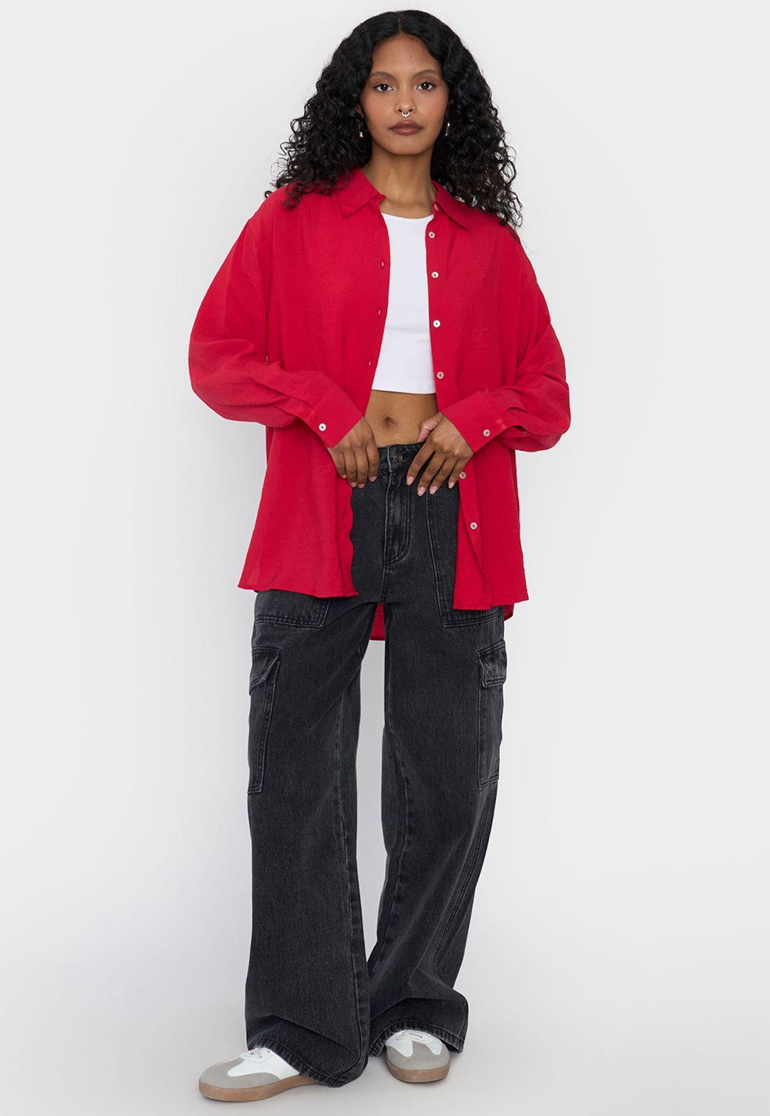 Blusa Mujer Camisera Rojo Corona-3