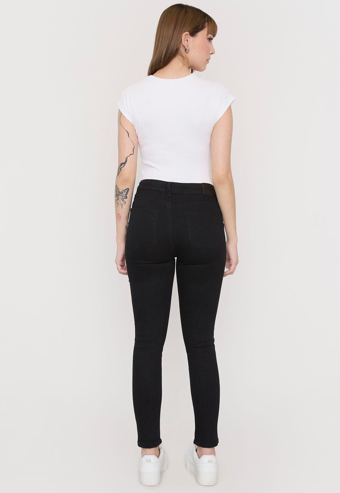 Jeans Mujer Skinny Negro Corona-2