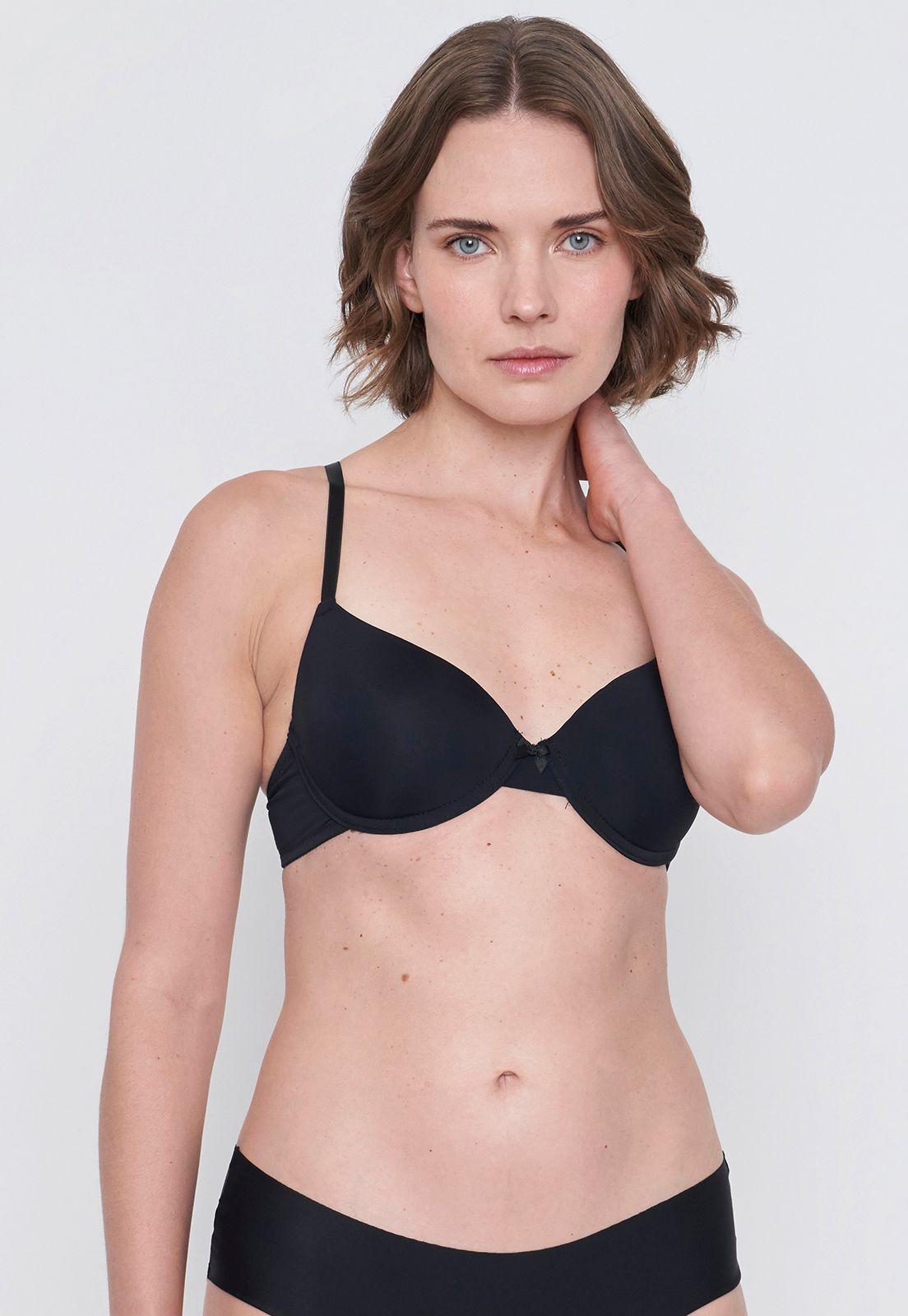 Sostén Mujer Beige Copa B Color Negro Corona-0