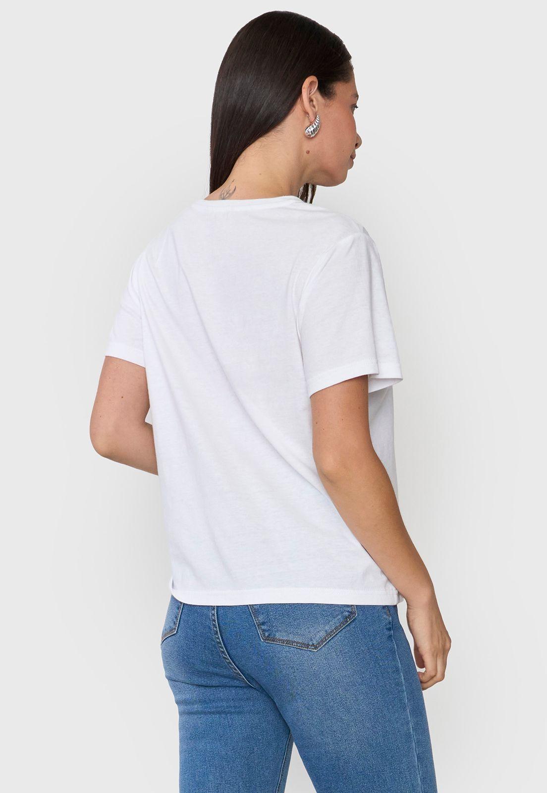 Polera Mujer Bordado Blanco Corona-1