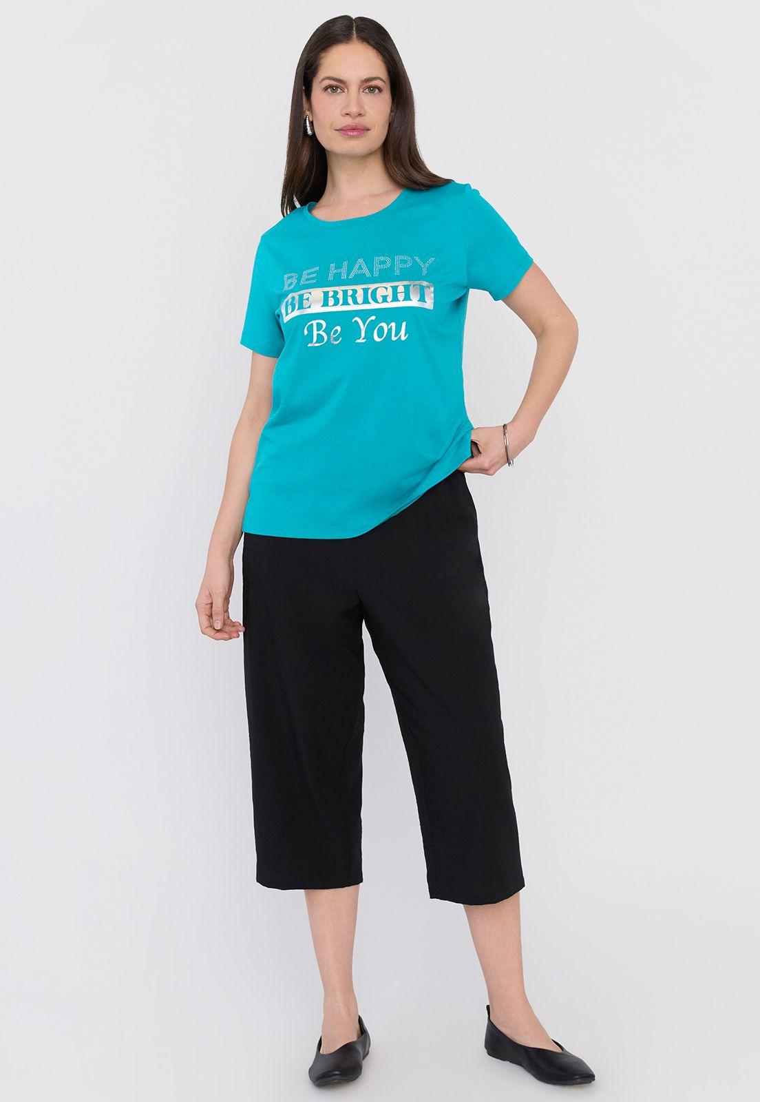 Polera Mujer Manga Corta Focal Print Calipso Corona-3