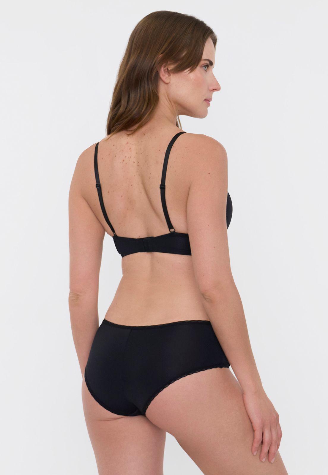 BoyShort Negro Mujer Liso Corona-2