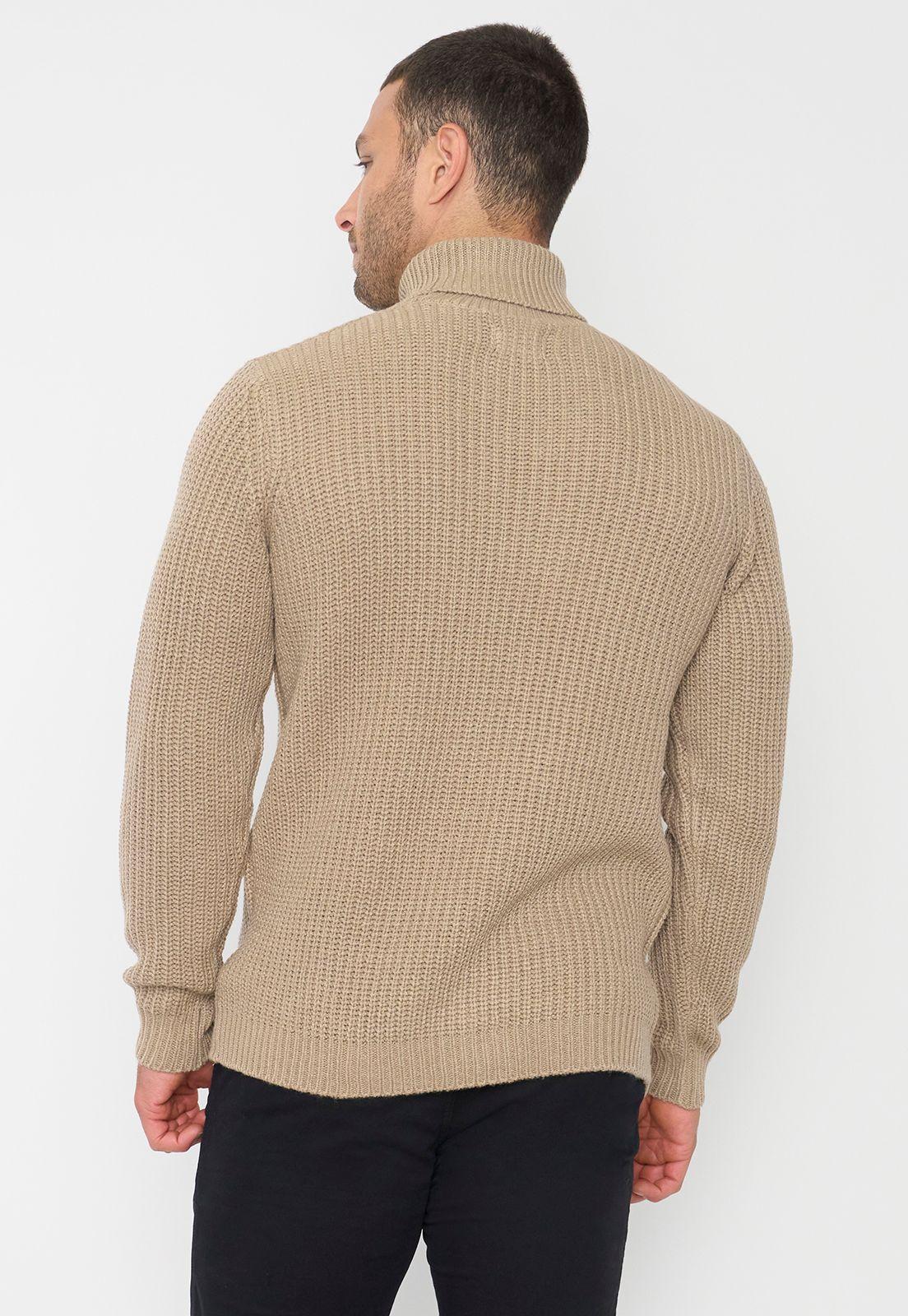Tejido Hombre Cuello Alto Beige Corona-1
