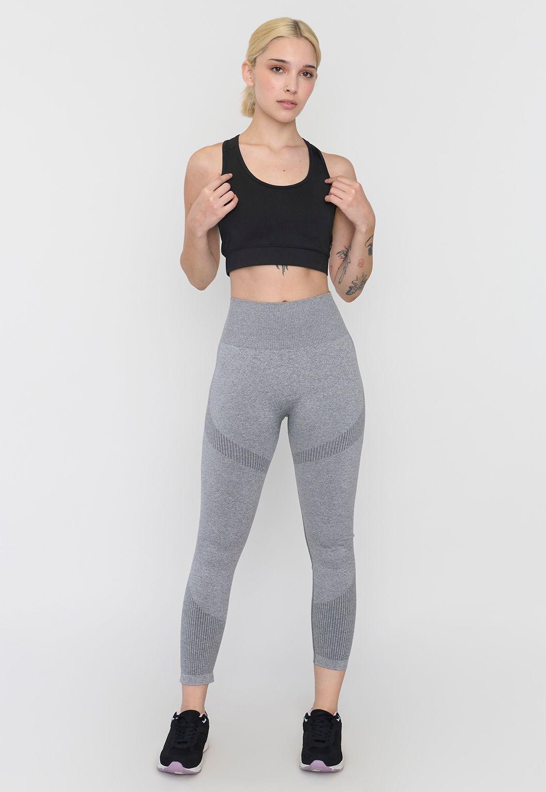 Calza Mujer Deportiva Seamless Gris Corona-0
