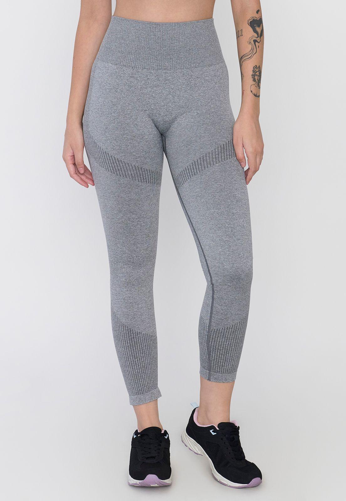Calza Mujer Deportiva Seamless Gris Corona-1