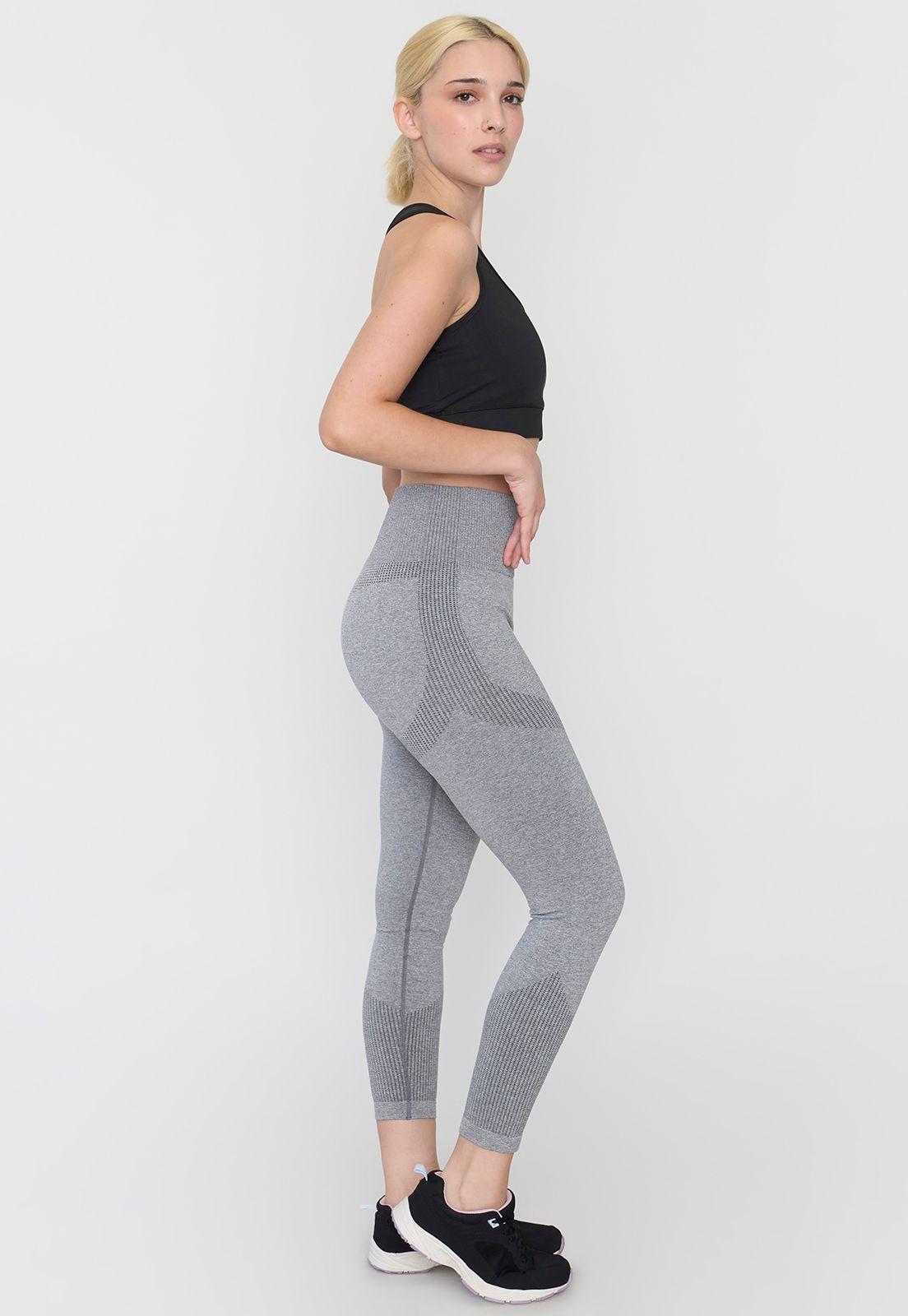 Calza Mujer Deportiva Seamless Gris Corona-3