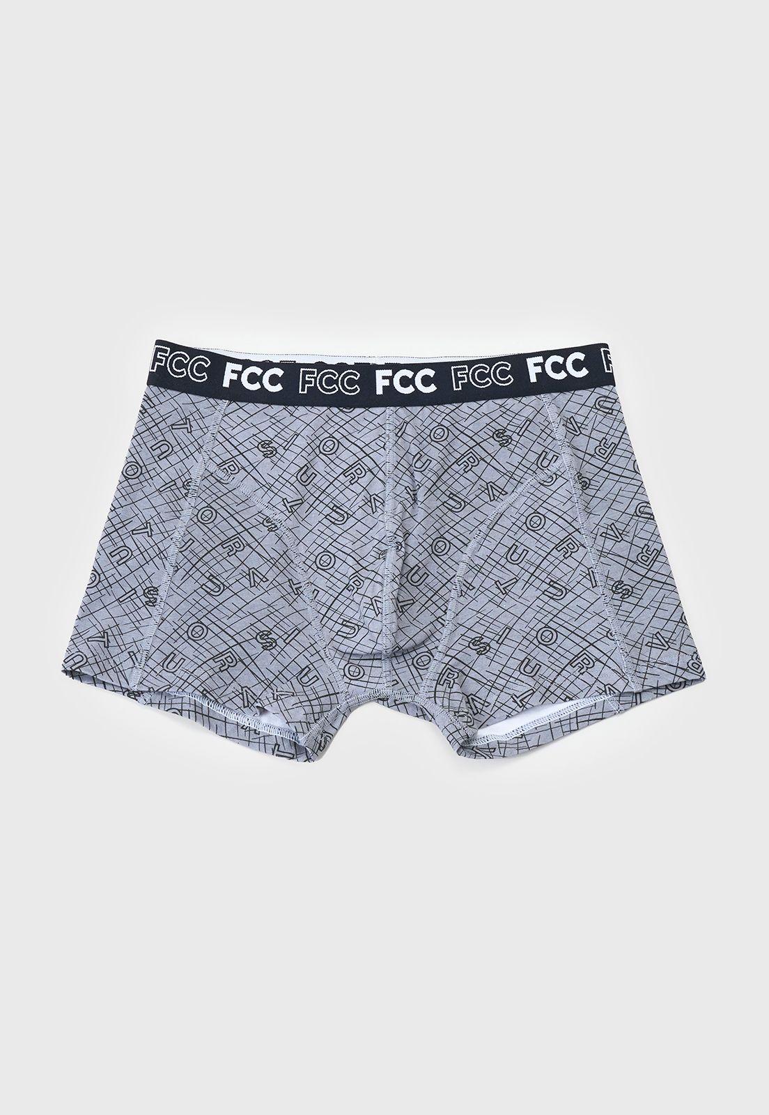 Bóxer Hombre Bipack Mix Print Negro/Gris Corona-3