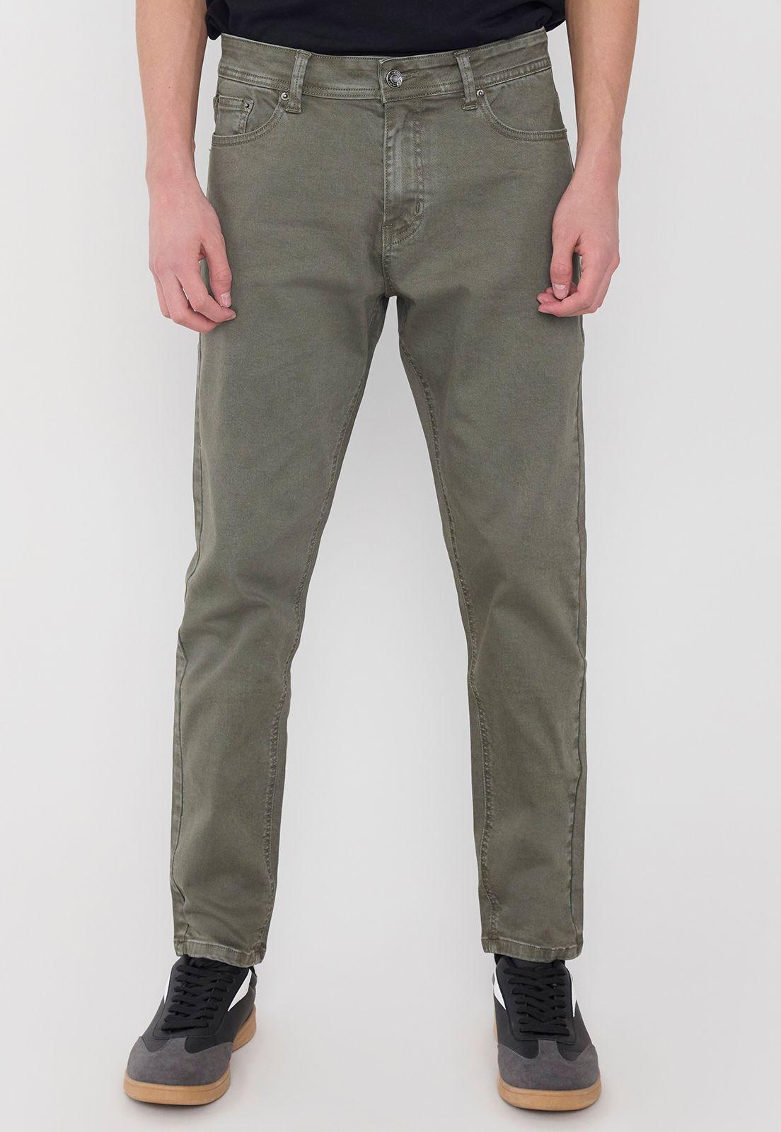 Jeans Hombre Skinny Fit Full Color Verde Corona-1