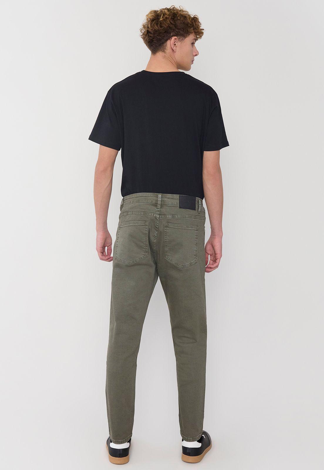 Jeans Hombre Skinny Fit Full Color Verde Corona-2