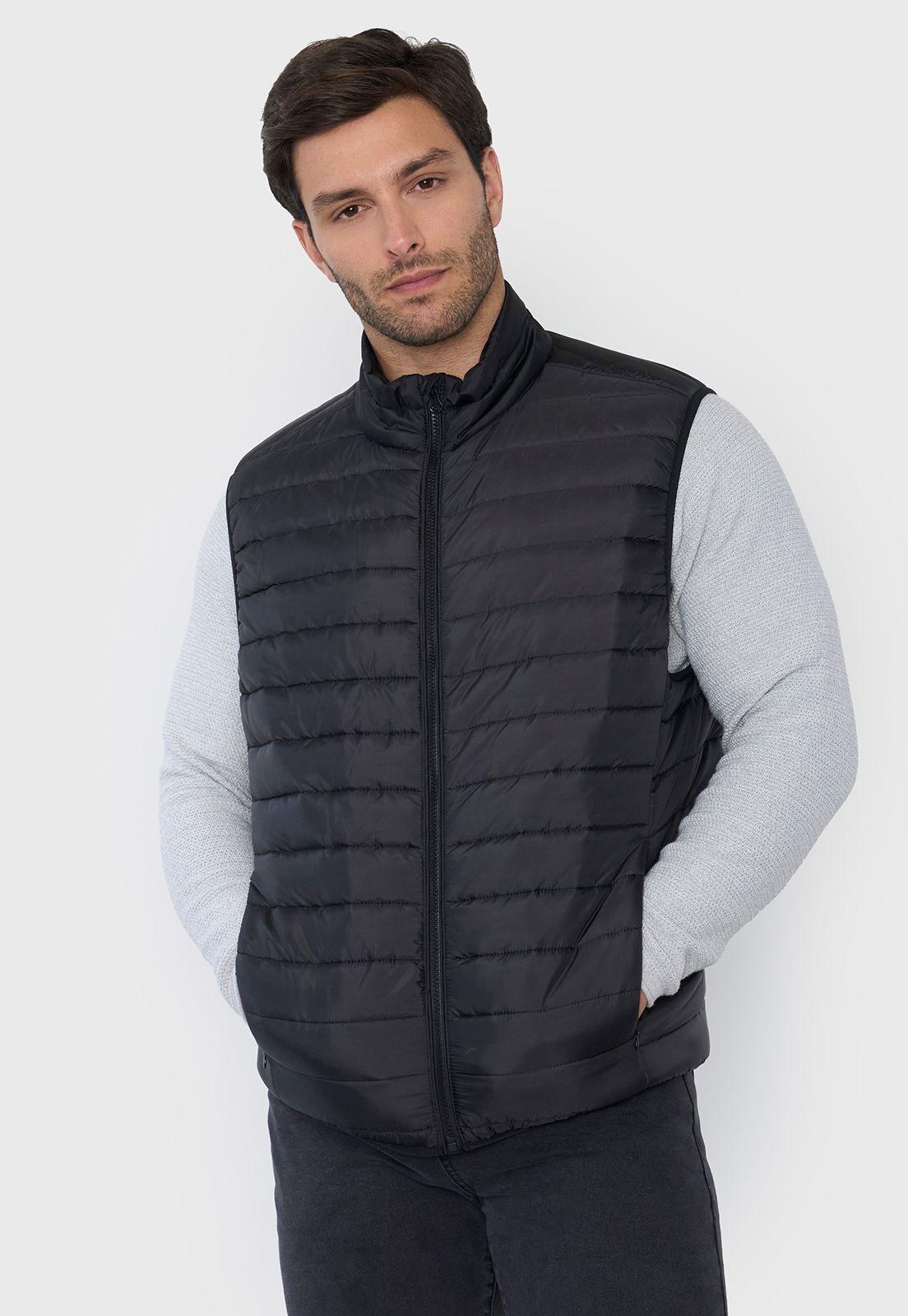 Parka Hombre Sin Mangas Color Negro Corona-2