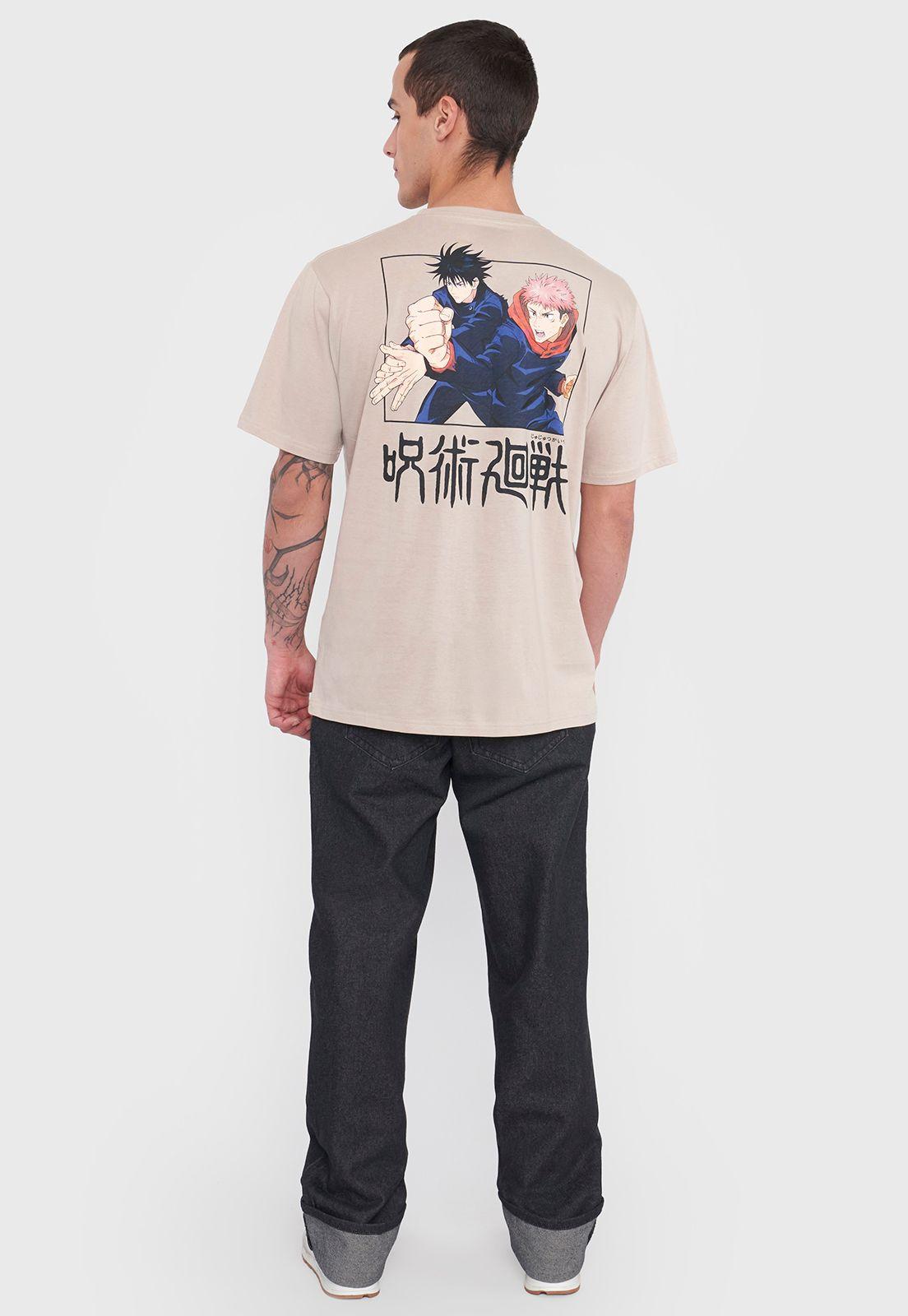 Polera Hombre Licencia Jujutsu Kaisen Ecru Megumi Corona-2