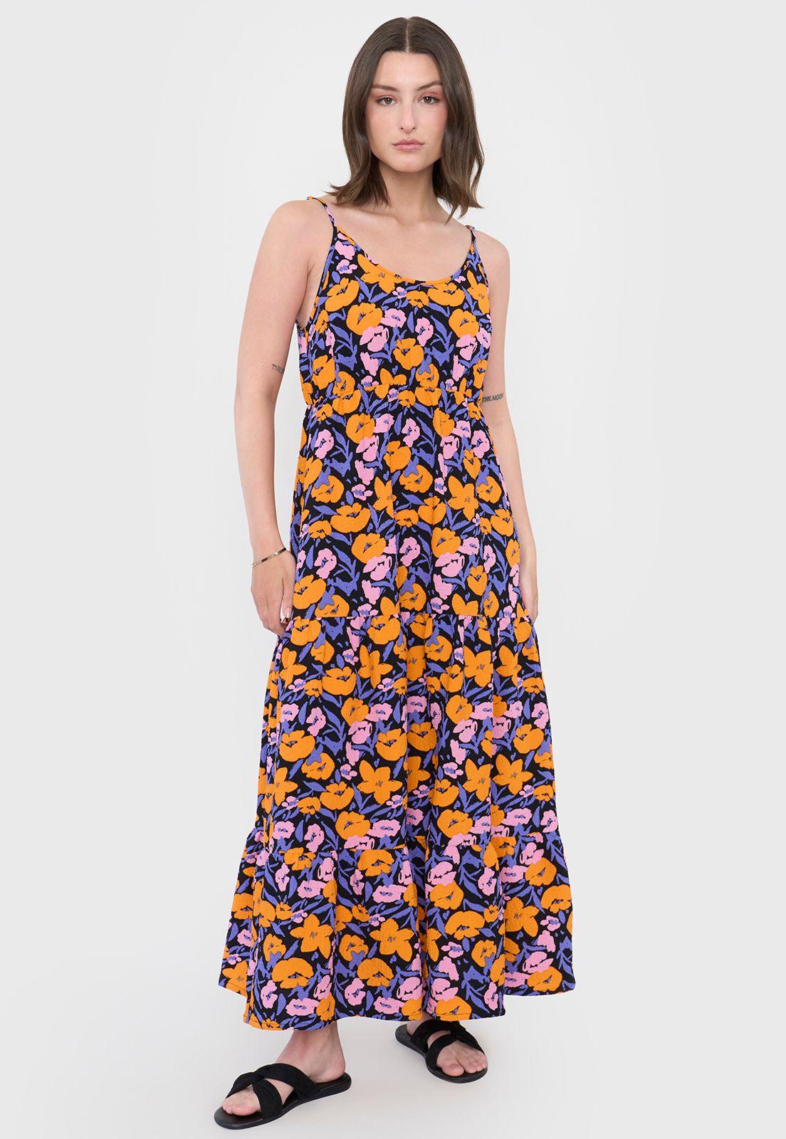 Vestido Mujer Largo Pabilo Morado Corona-0