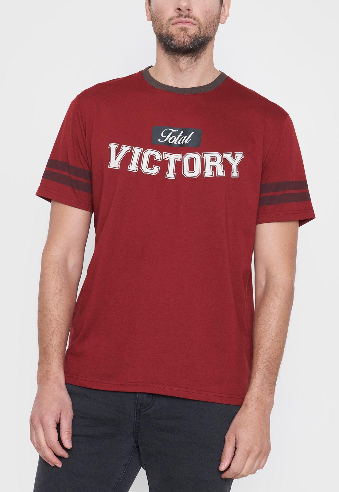 Polera Hombre Varsity Terracota Corona-2