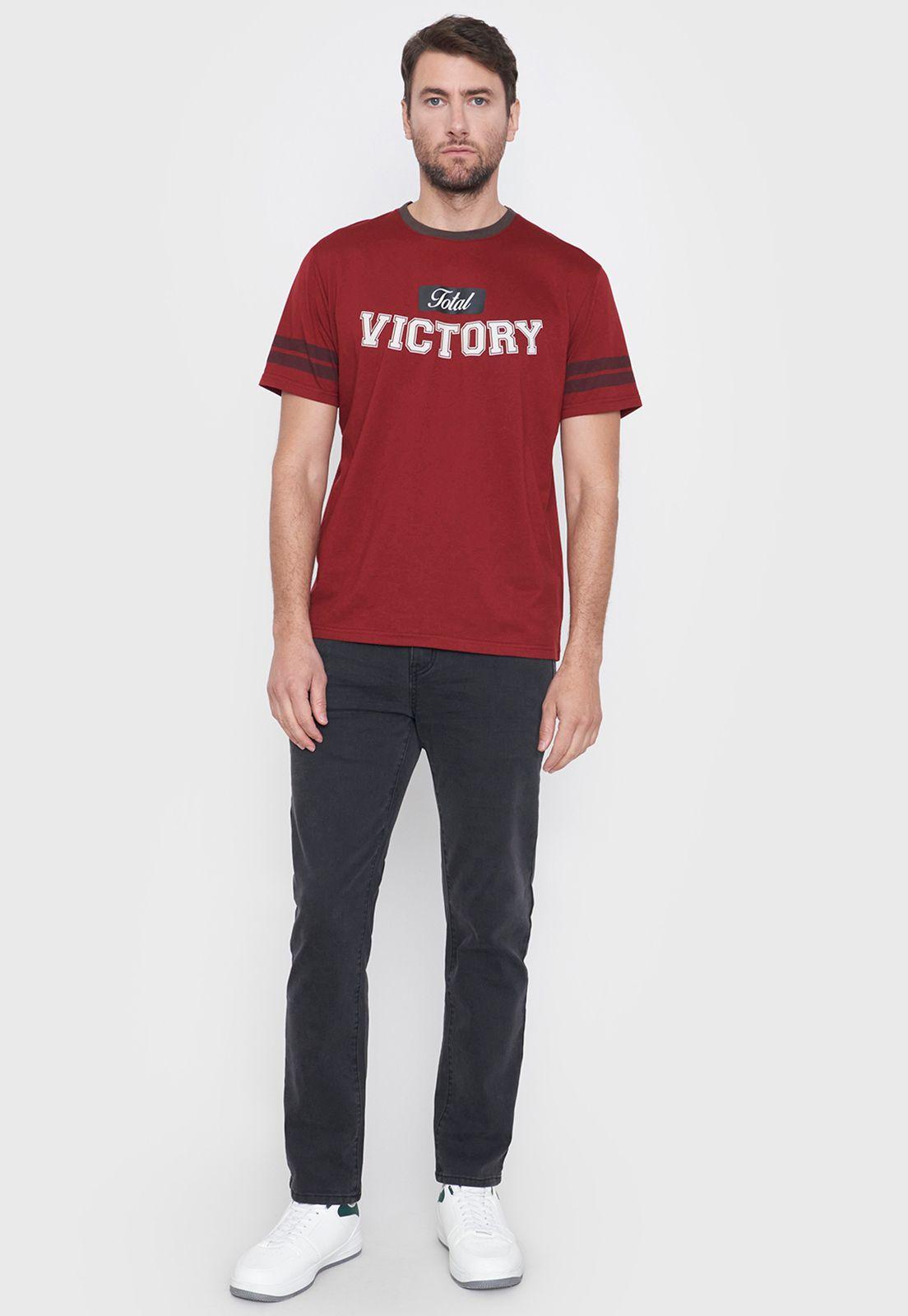 Polera Hombre Varsity Terracota Corona-3