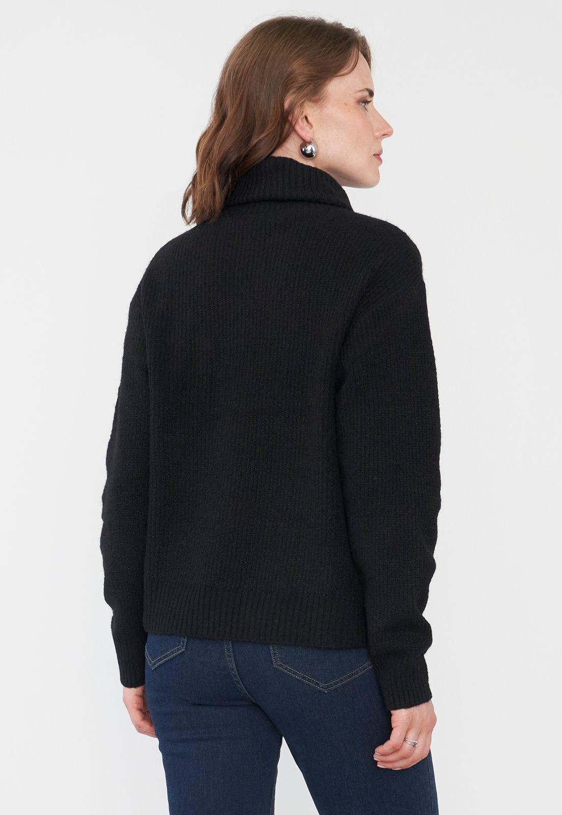 Sweater Negro Mujer Básico Corona-1