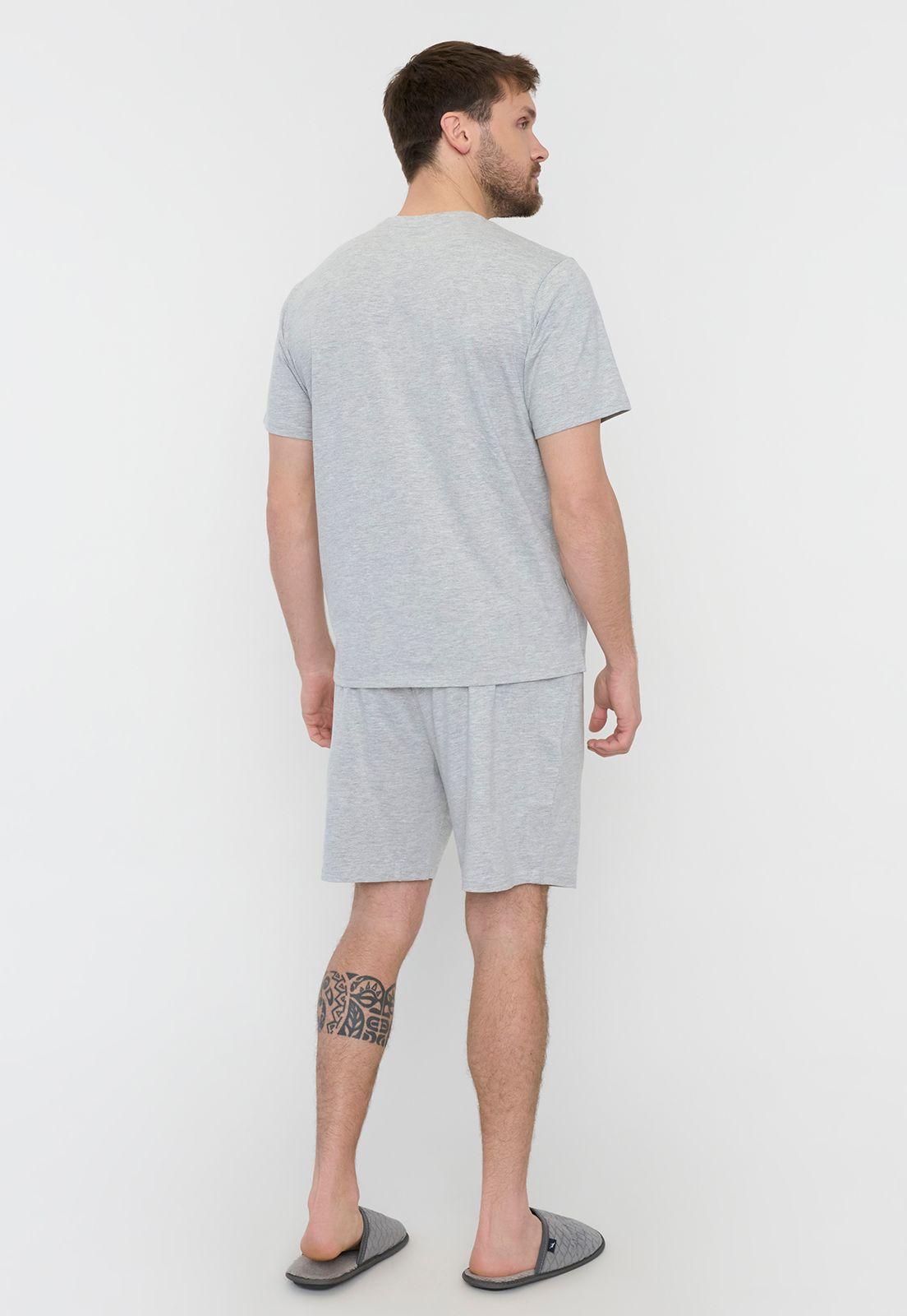 Pijama Hombre Cneck Gris Claro Corona-2