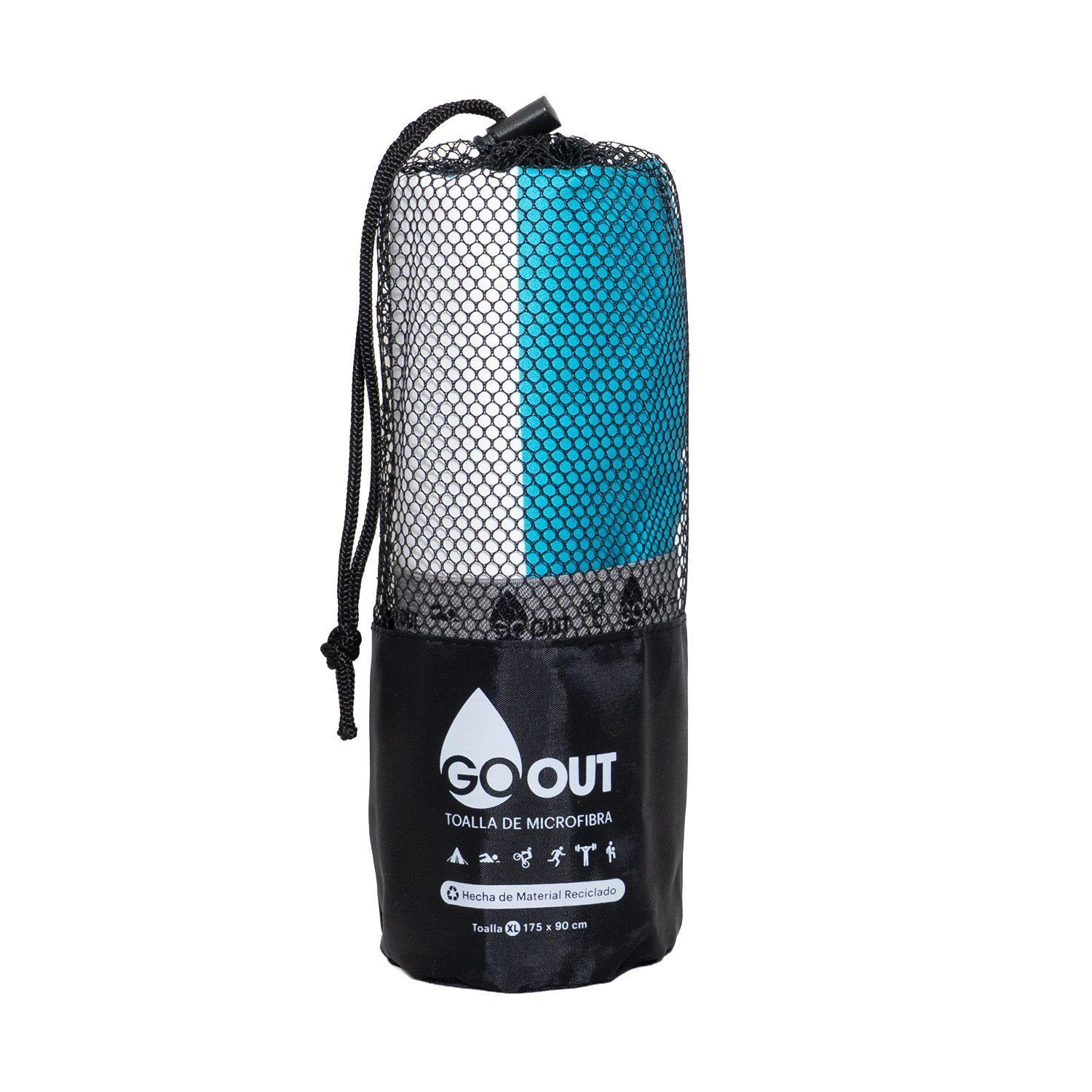 Toalla de microfibra Go Out 100 material reciclado XL Rayas Calipso-0