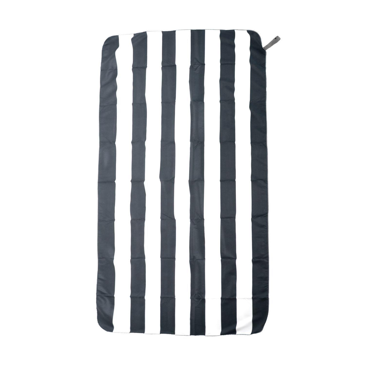Toalla de microfibra Go Out 100 material reciclado XLRayas negra-3