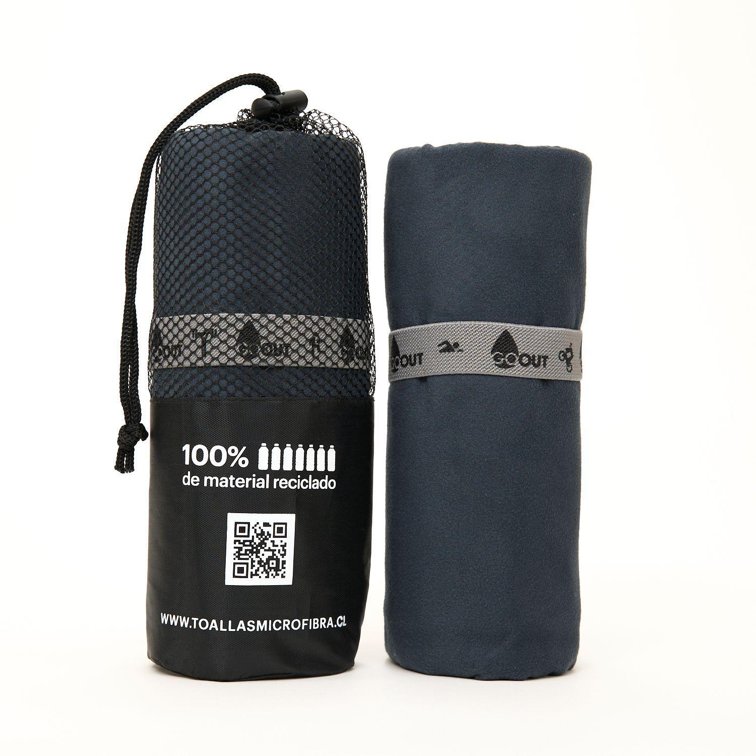 Toalla de microfibra Go Ot 100% reciclada, tamaño L Negro-1