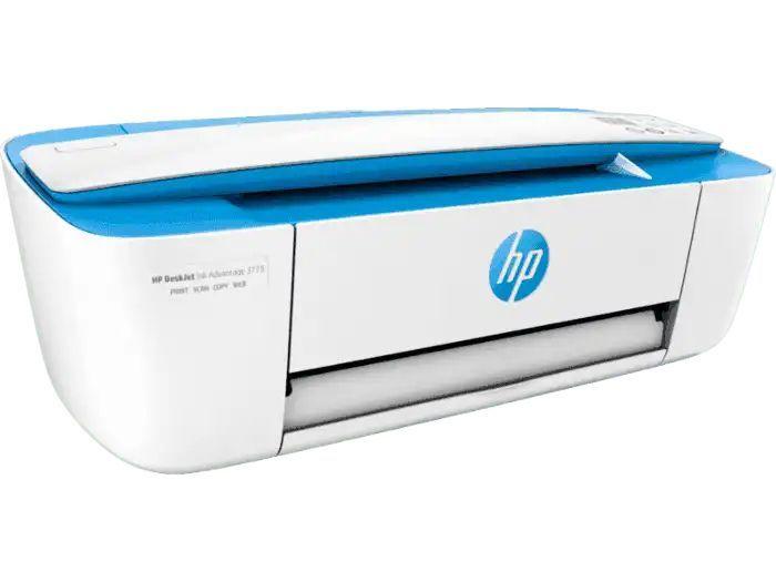 Impresora a color multifunción HP Deskjet Ink Advantage 3775 con wifi blanca y azul 200V - 240V-3