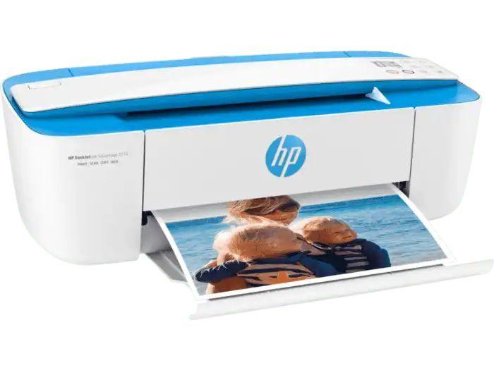 Impresora a color multifunción HP Deskjet Ink Advantage 3775 con wifi blanca y azul 200V - 240V-0