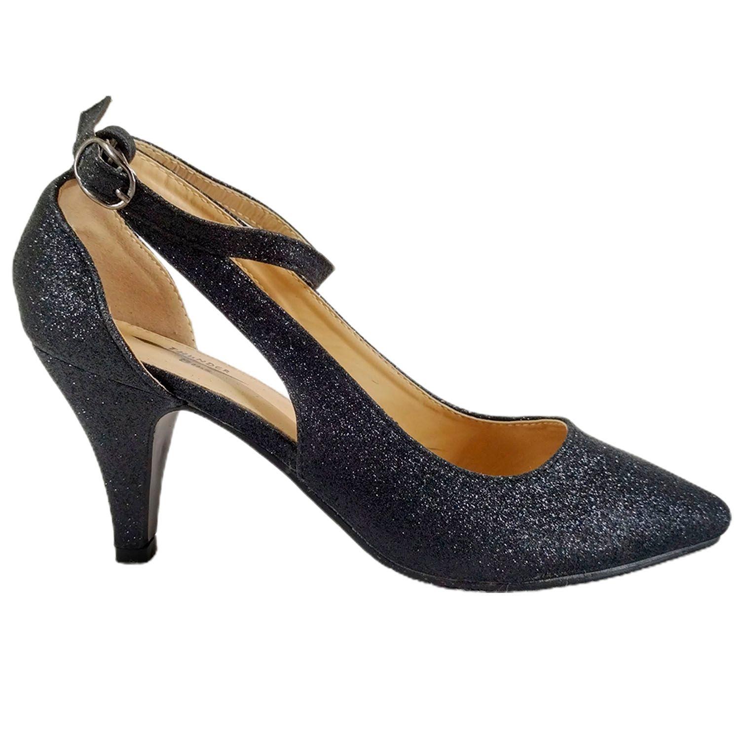 Zapato Brillante de mujer taco bajo z12-0