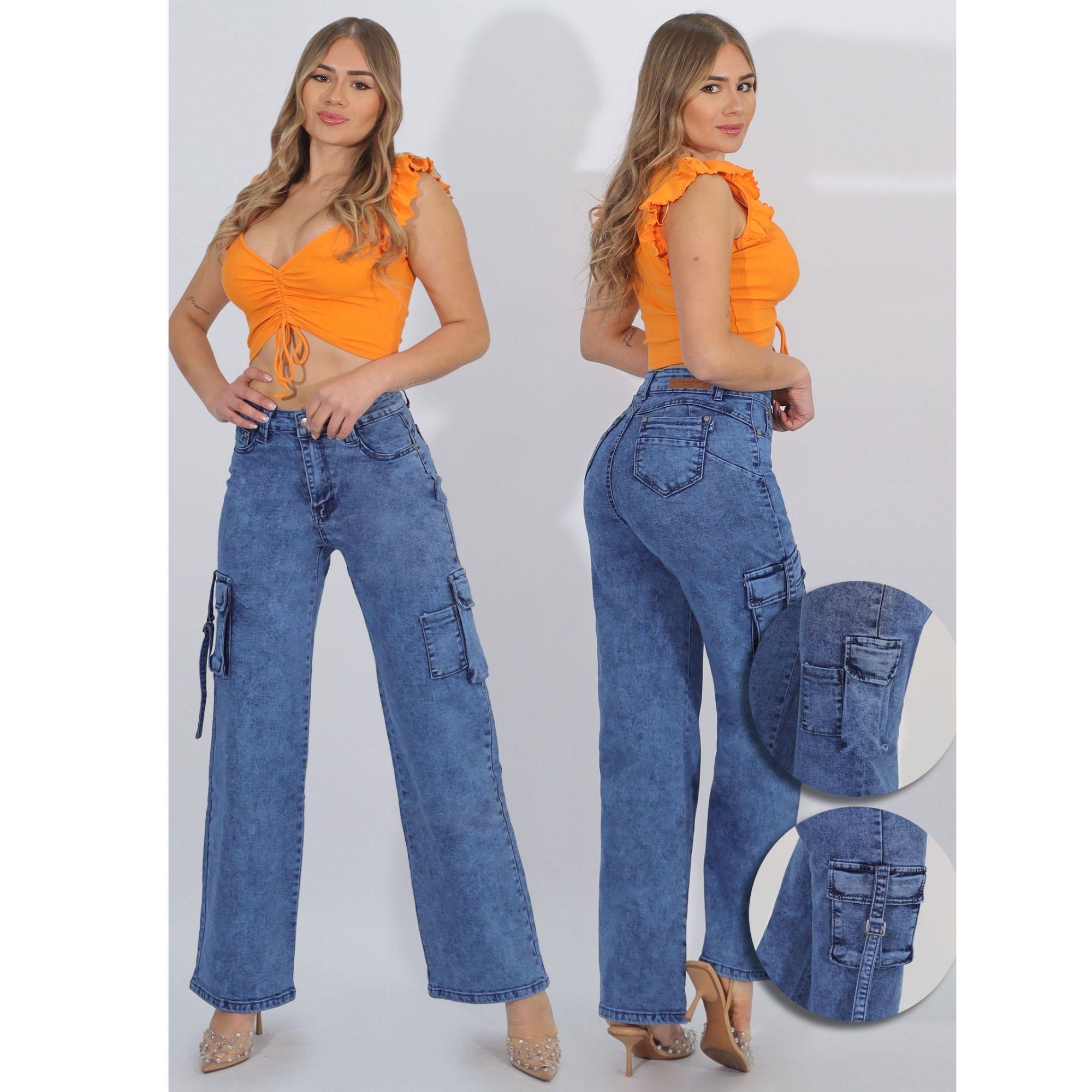 Jeans Cargo Mujer J9056-2