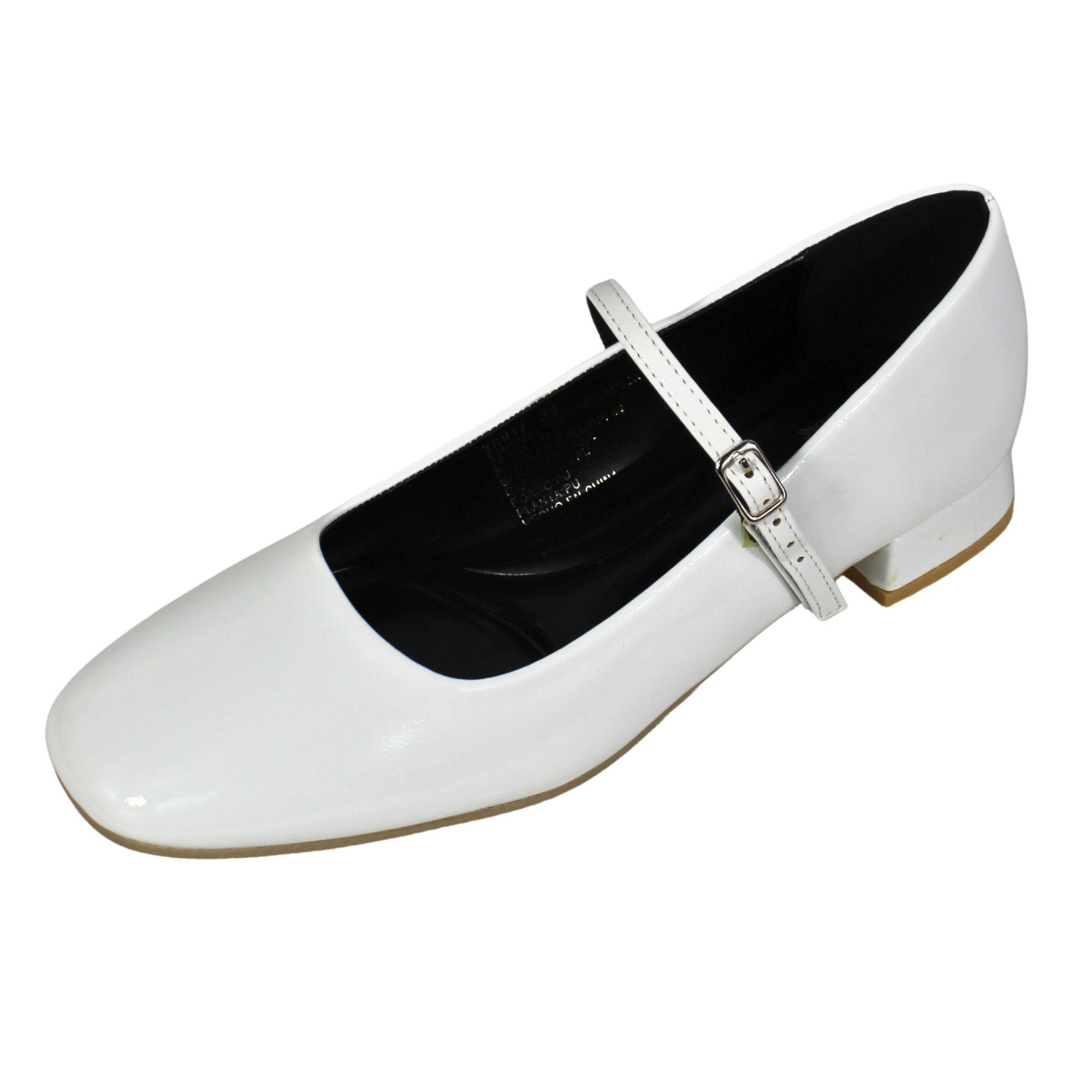 Zapato Mujer Mary Jane Ajustable TGH17 Blanco-1