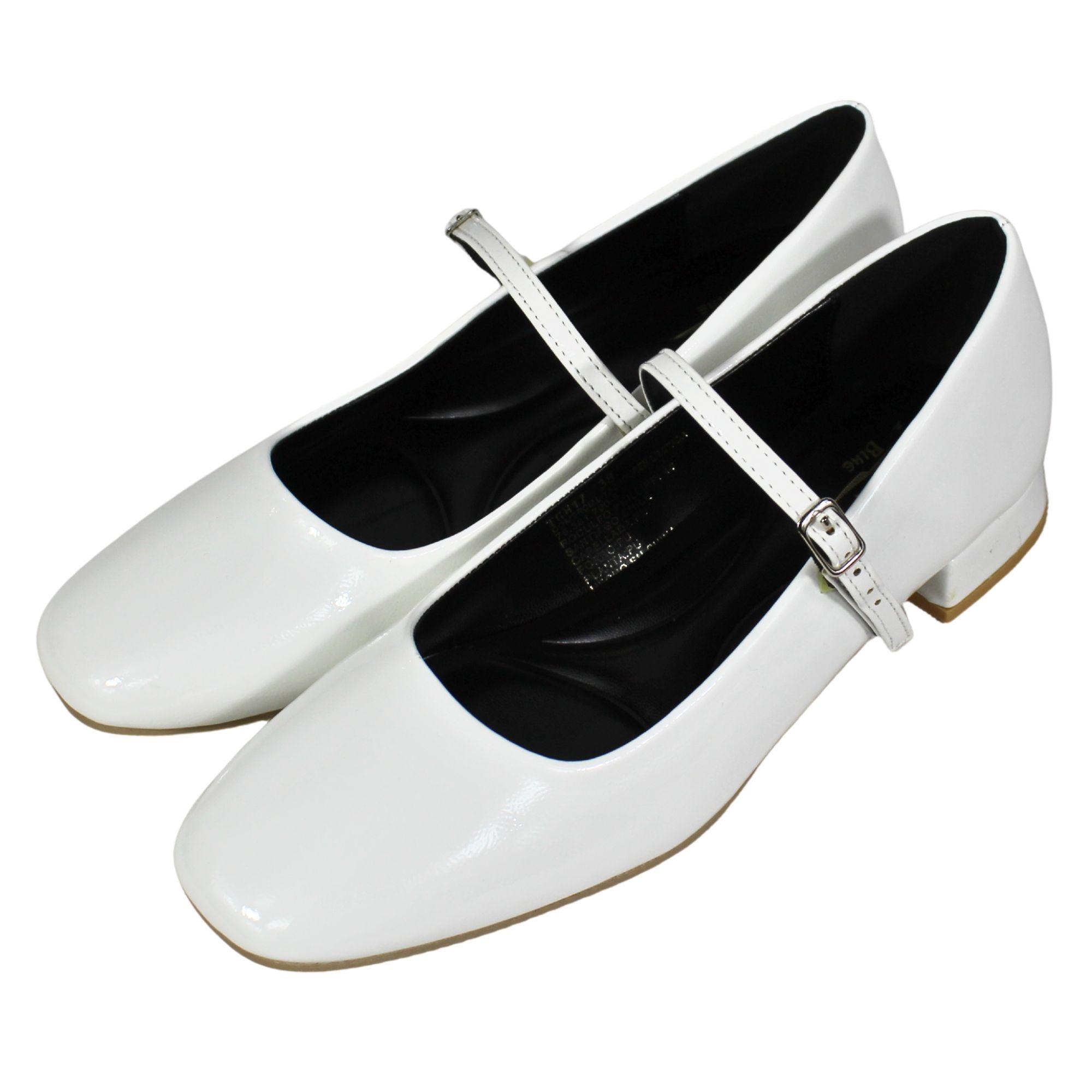 Zapato Mujer Mary Jane Ajustable TGH17 Blanco-2