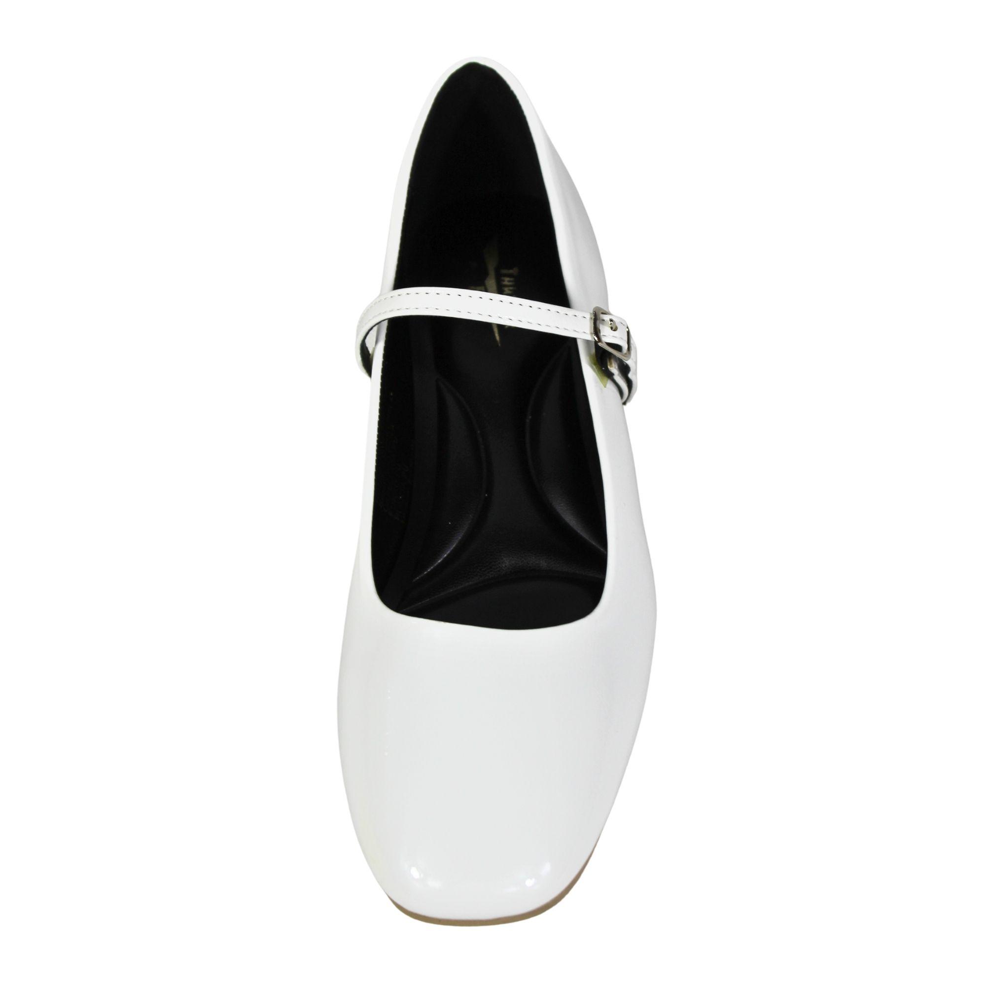 Zapato Mujer Mary Jane Ajustable TGH17 Blanco-3