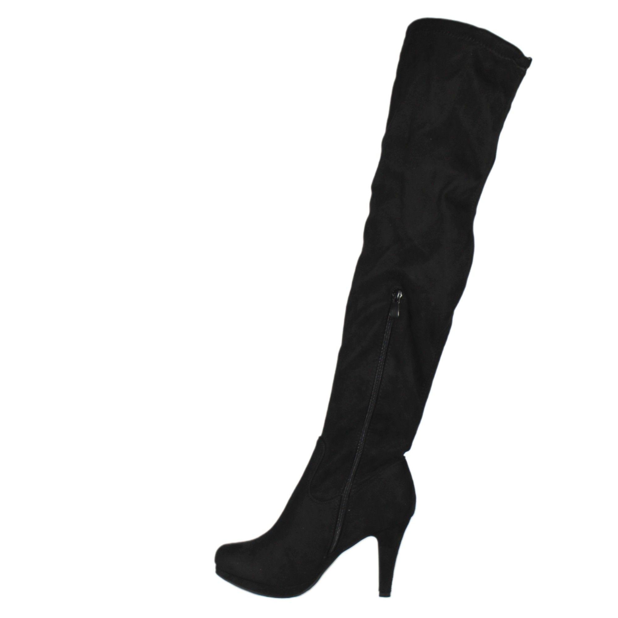 Bota Larga Gamuza Mujer 30 Yassne Negro-3