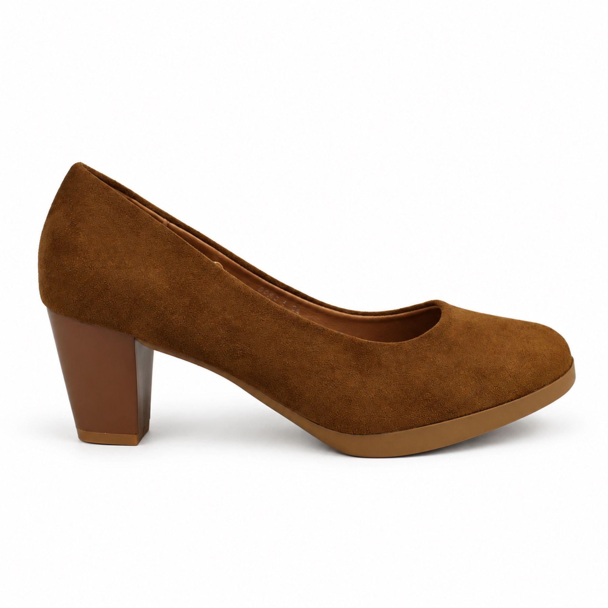 Zapato de Mujer Formal Gamuza Taco Cónico 2652-0
