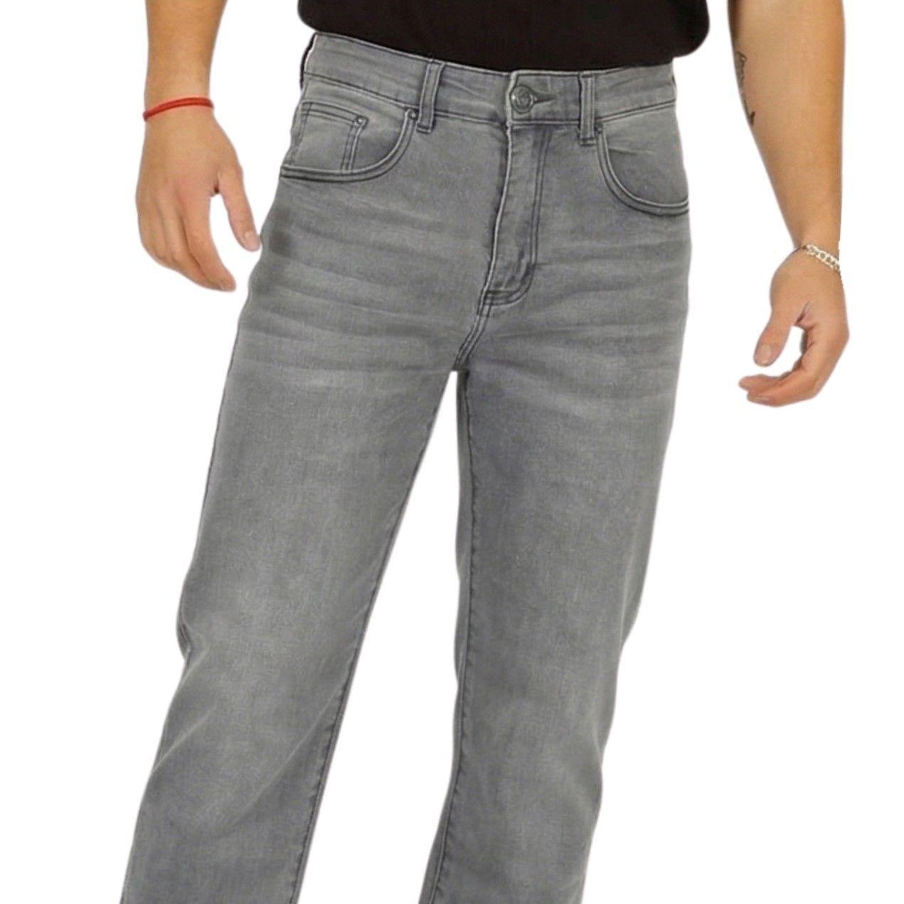 Jeans de Hombre Recto Regular Fit Gris-0