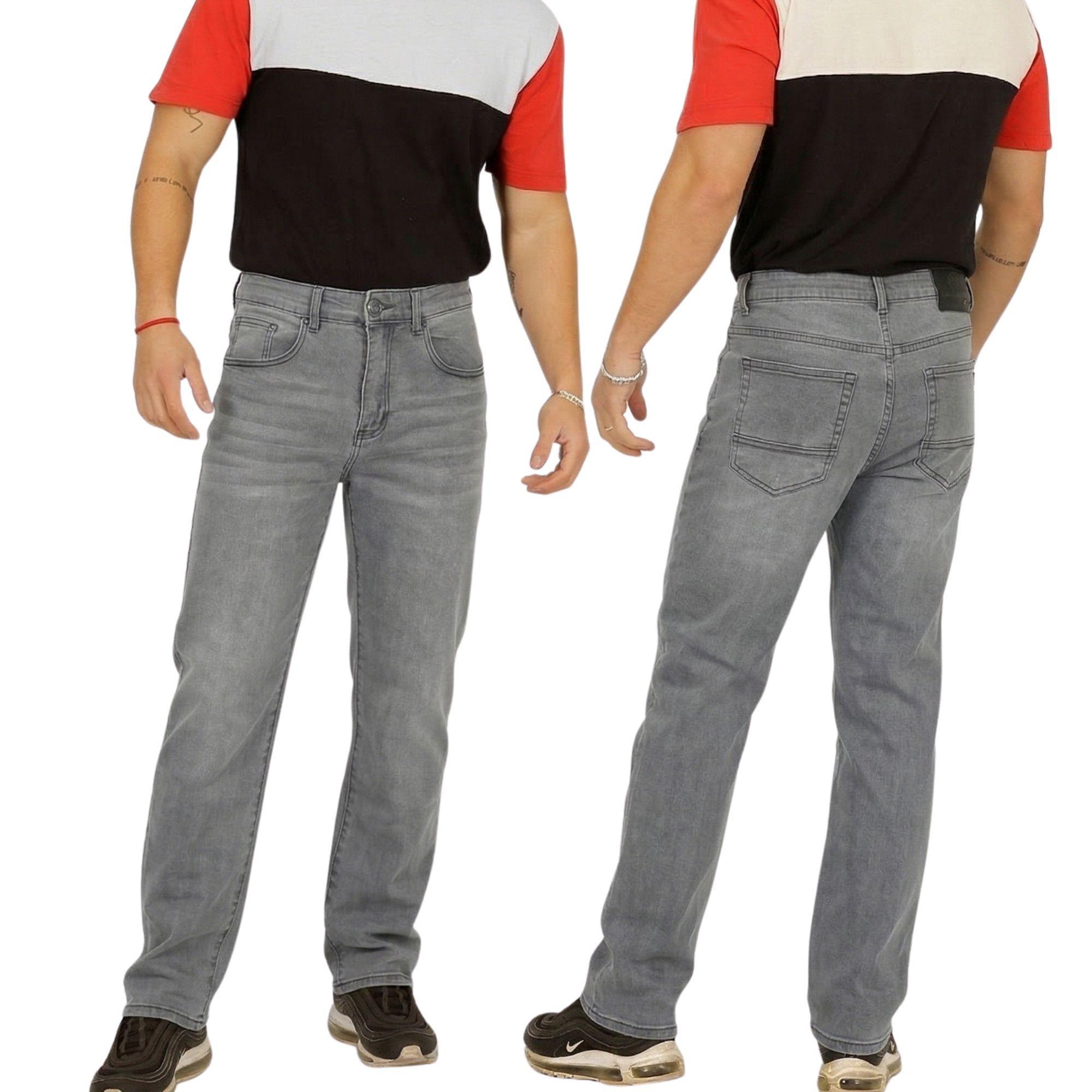 Jeans de Hombre Recto Regular Fit Gris-4